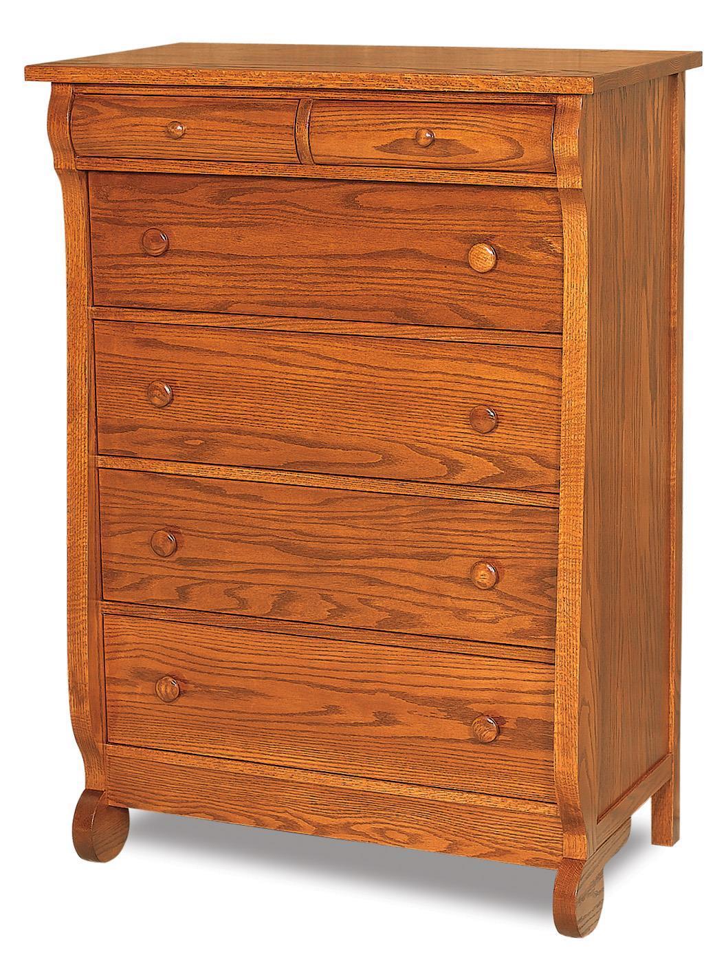 Lydia Classic Sleigh Six Drawer Chest of Drawers from