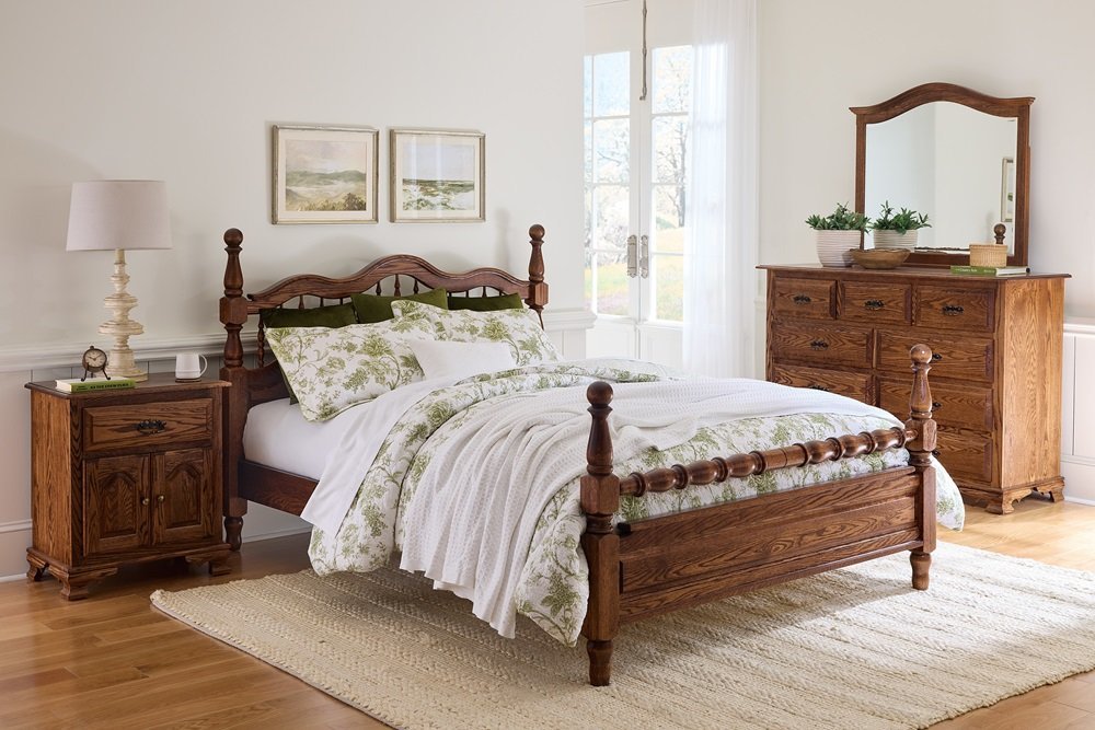 9-Drawer Dresser with Tri-Fold Mirror from DutchCrafters Amish