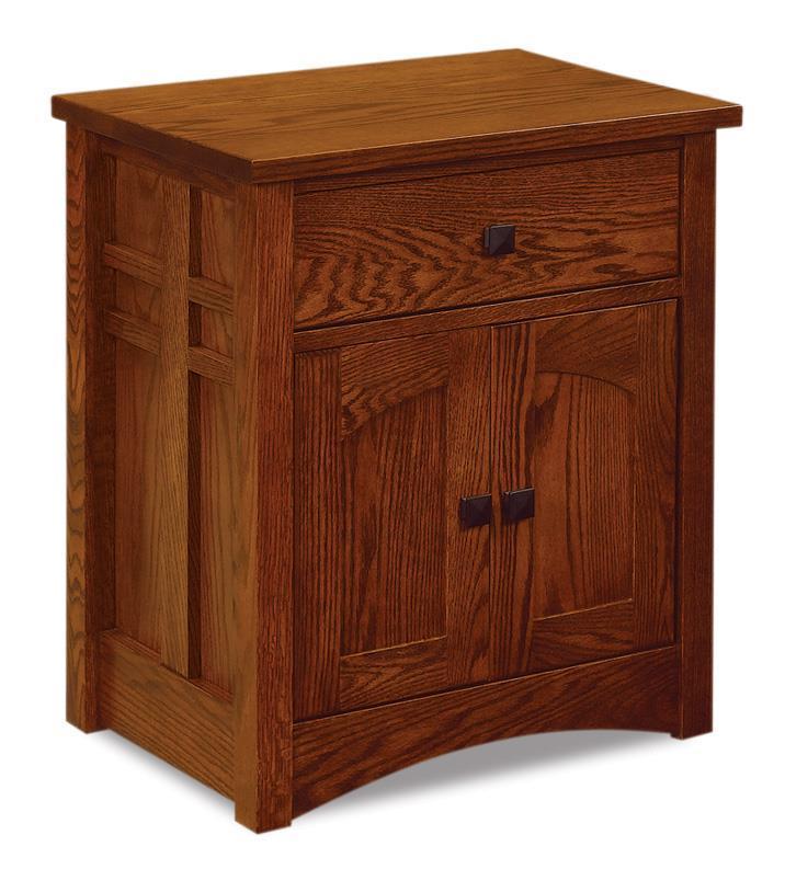 Custom Hardwood Mission Nightstand Cabinet from DutchCrafters Amish