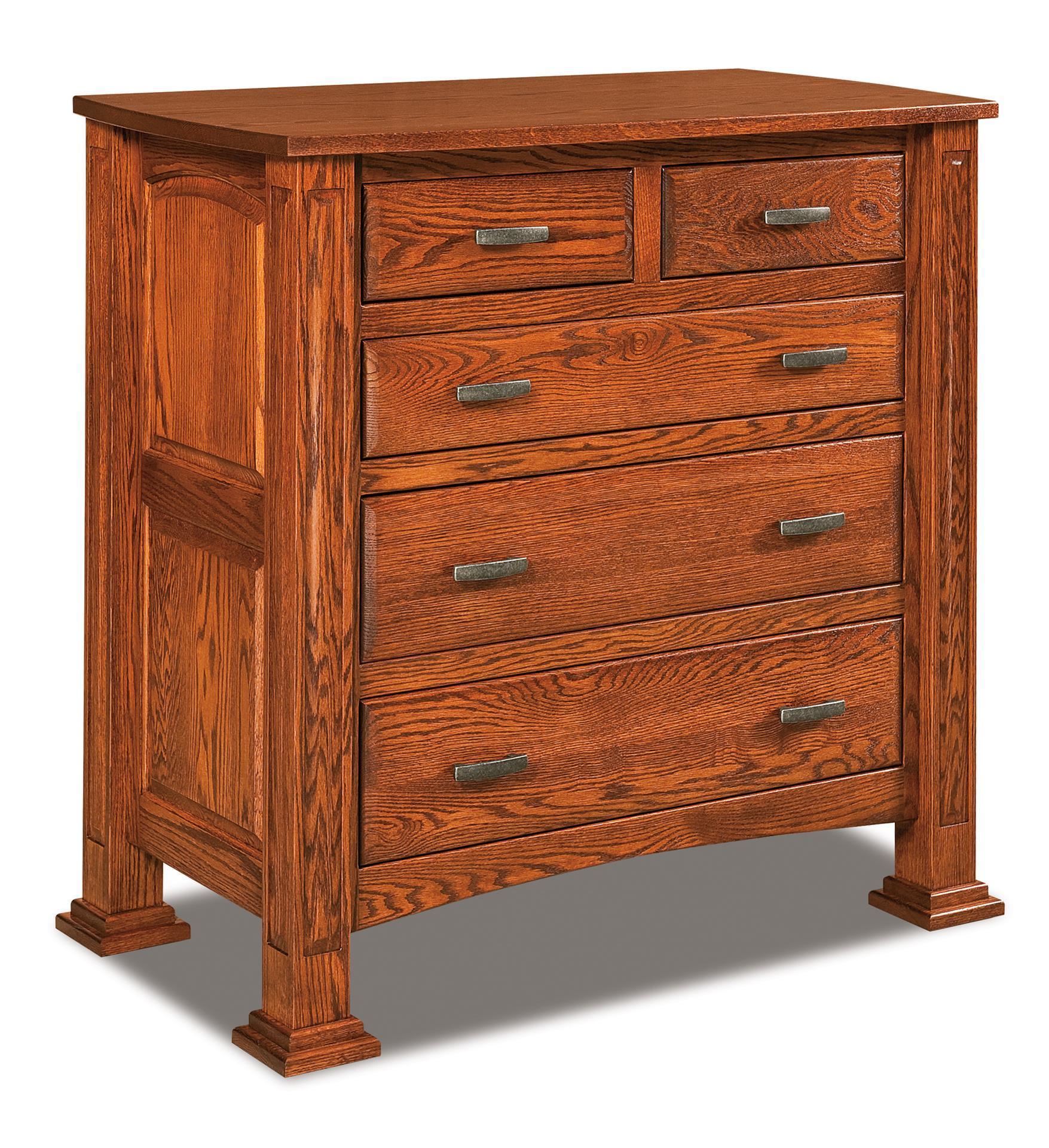 Custom Solid Wood 5-Drawer Chest of Drawers from DutchCrafters Amish