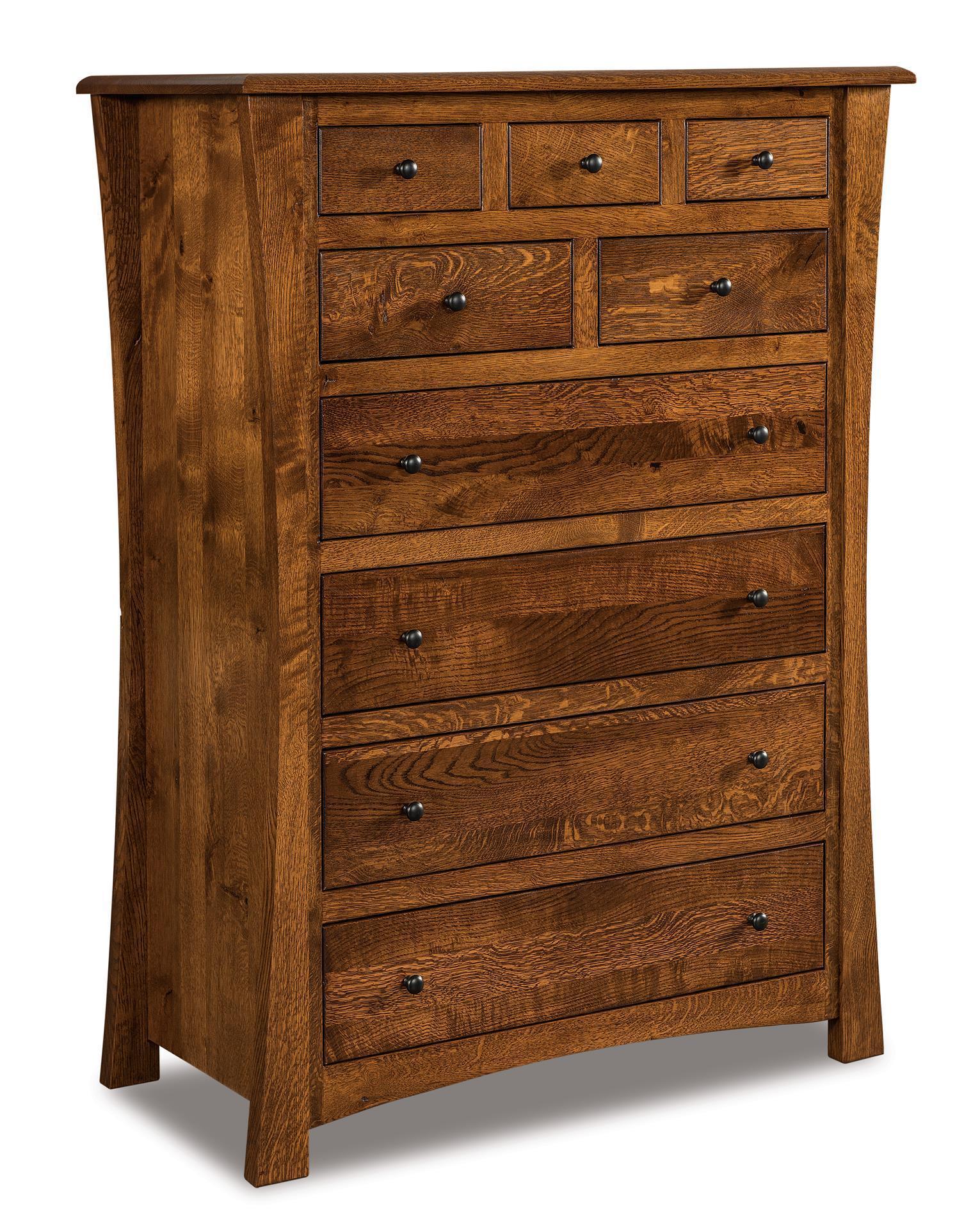 Solid Wood Nine Drawer Chest of Drawers from DutchCrafters Amish