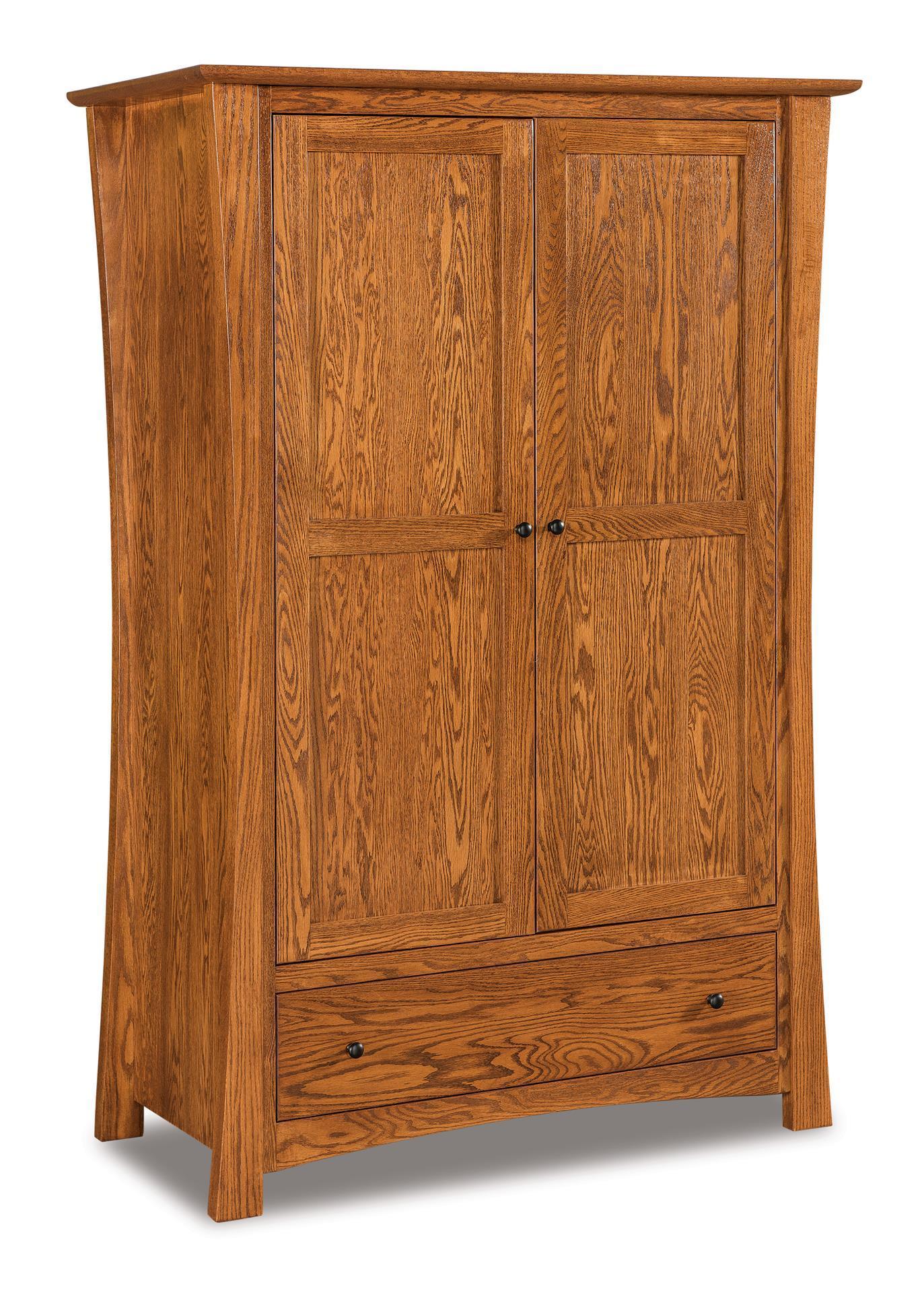 Oak Wood Wardrobe Armoire from DutchCrafters Amish Furniture