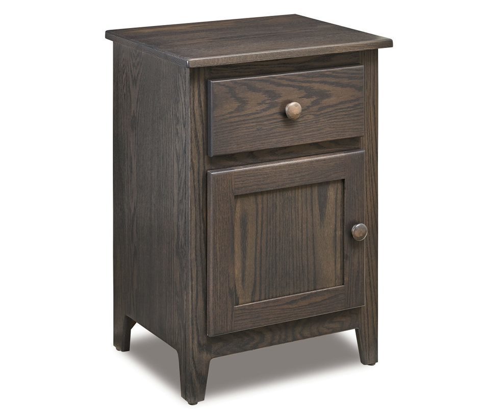 Solid Wood Shaker 1-Drawer Nightstand Cabinet from
