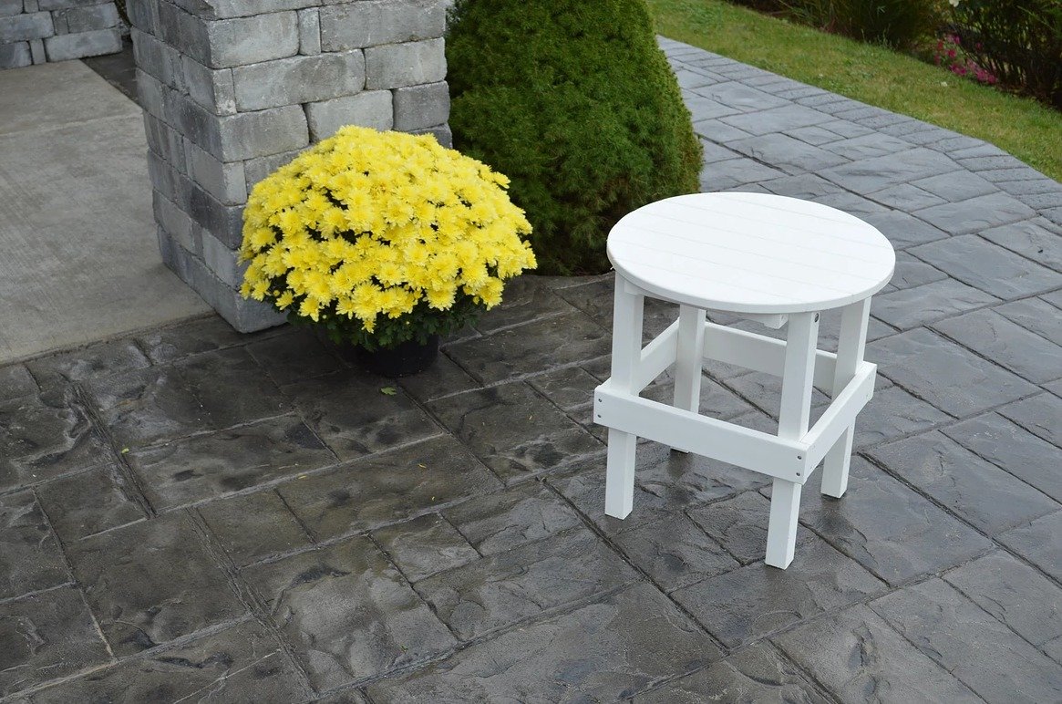 Poly Round Side Table from DutchCrafters Amish Furniture
