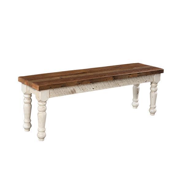 Barn Wood Farmhouse Backless Bench from DutchCrafters Amish Furniture