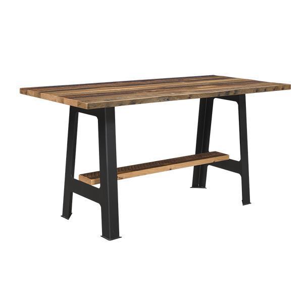 Reclaimed Barnwood Kings Bridge Bar Table from DutchCrafters Amish