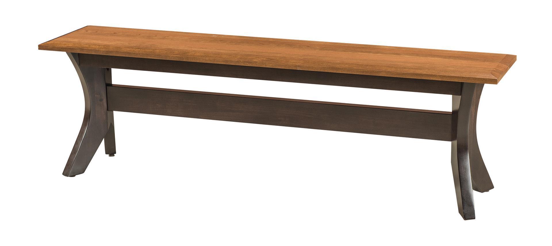 Solid Wood Barcelona Dining Bench from DutchCrafters Amish Furniture