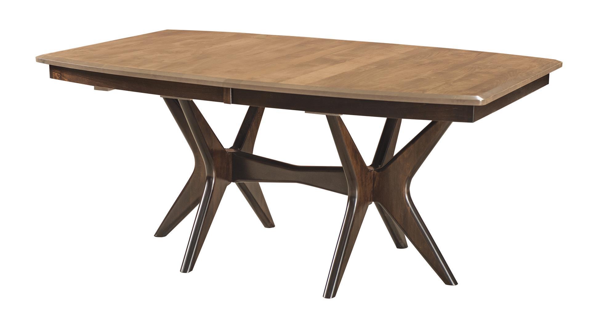Solid Wood Modern Trestle Dining Table from DutchCrafters Amish