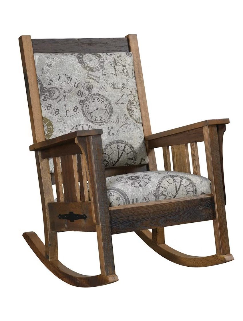 Dutch Mission Rocker Rustic Mission Wood Upholstered Rocker Chair | DutchCrafters