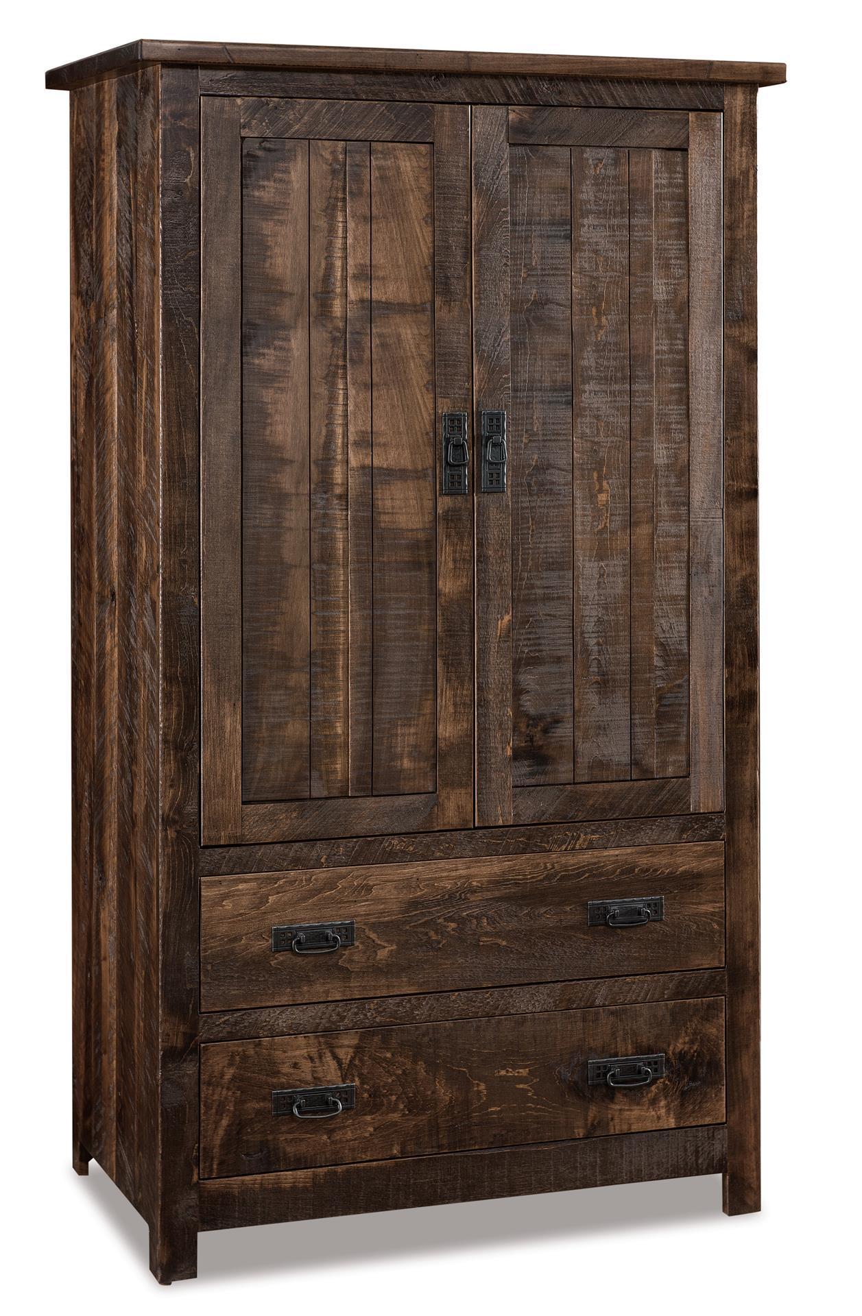 Rustic Rough Sawn Wood Armoire from DutchCrafters Amish Furniture