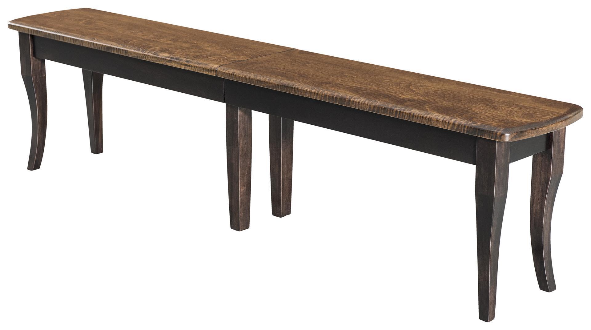 Solid Wood Backless Dining Extendable Bench - Amish Handcrafted