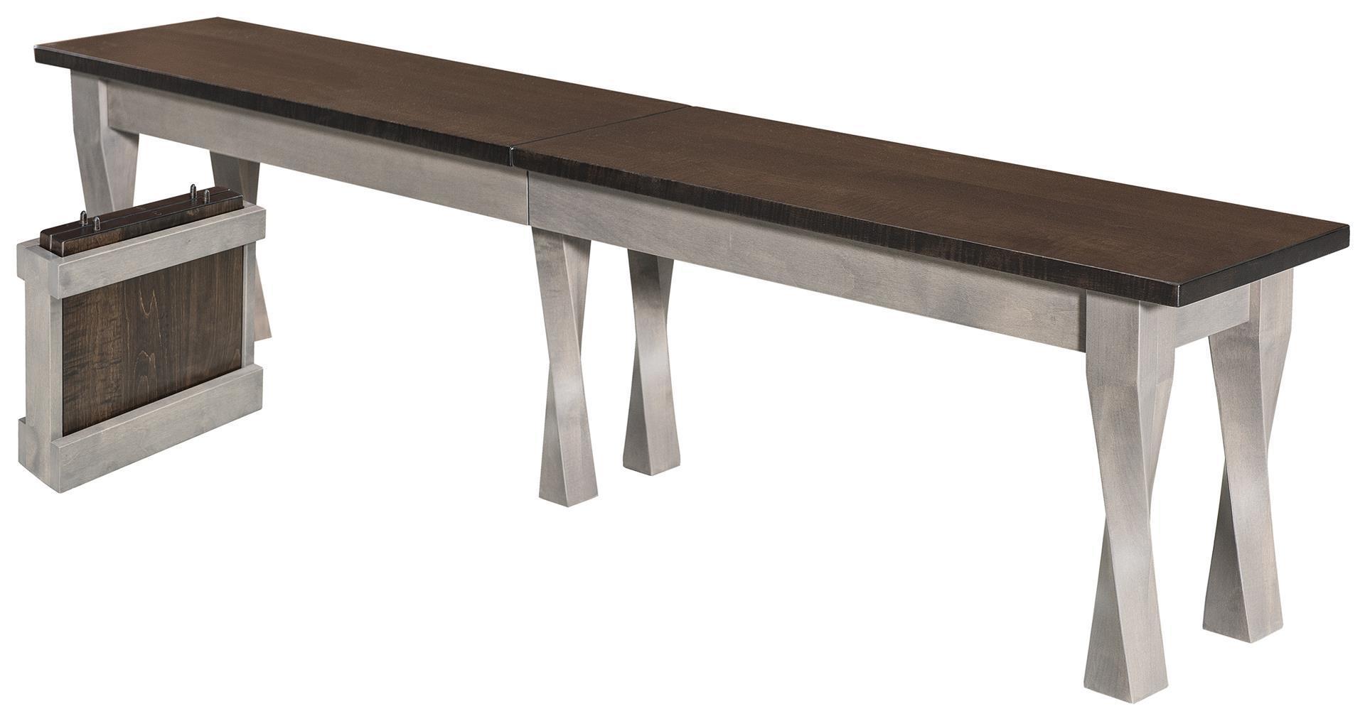 Solid Wood Dining Bench - Twisted Legs | Amish Made