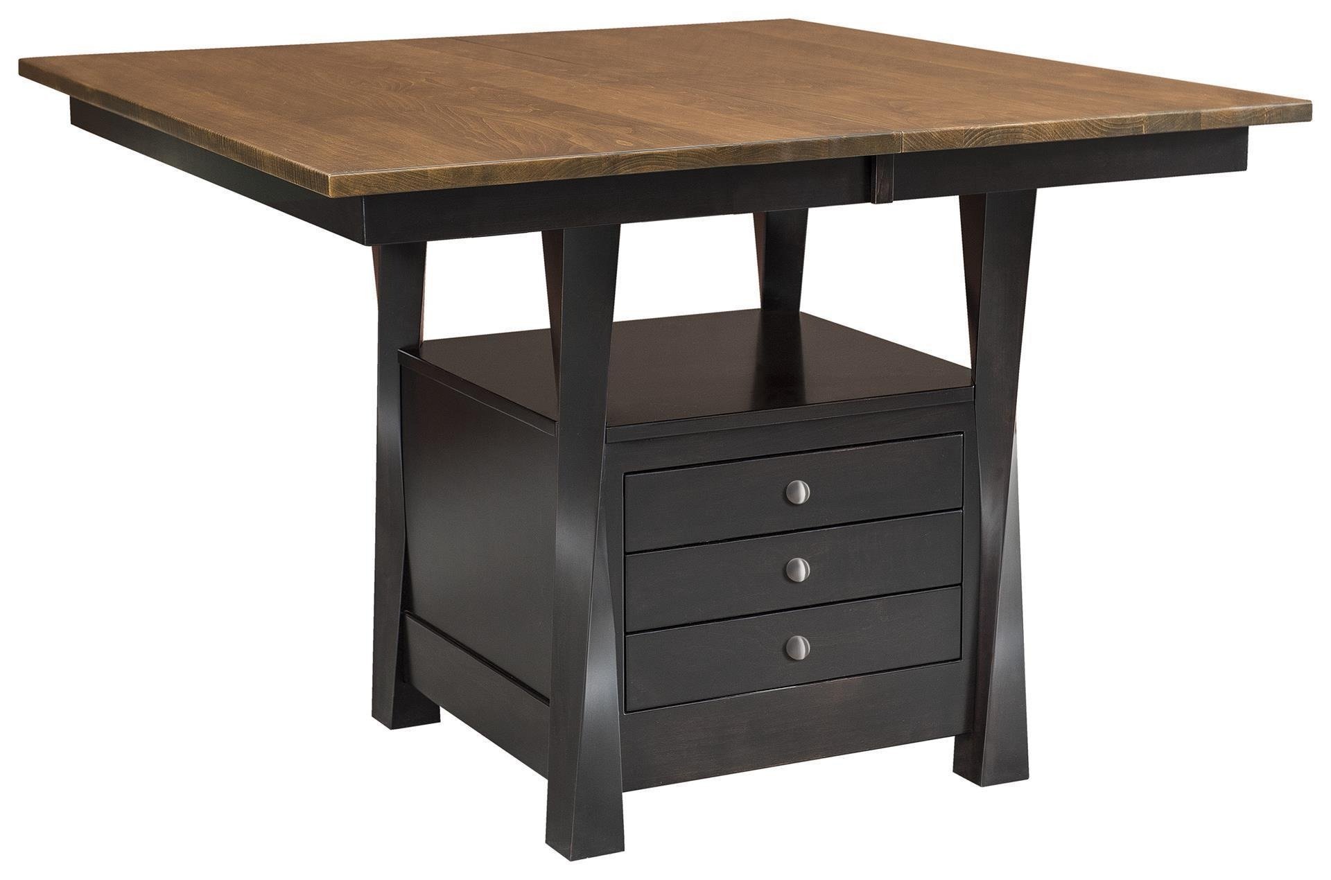 Solid Wood Cabinet Dining Table with Storage From DutchCrafters Amish