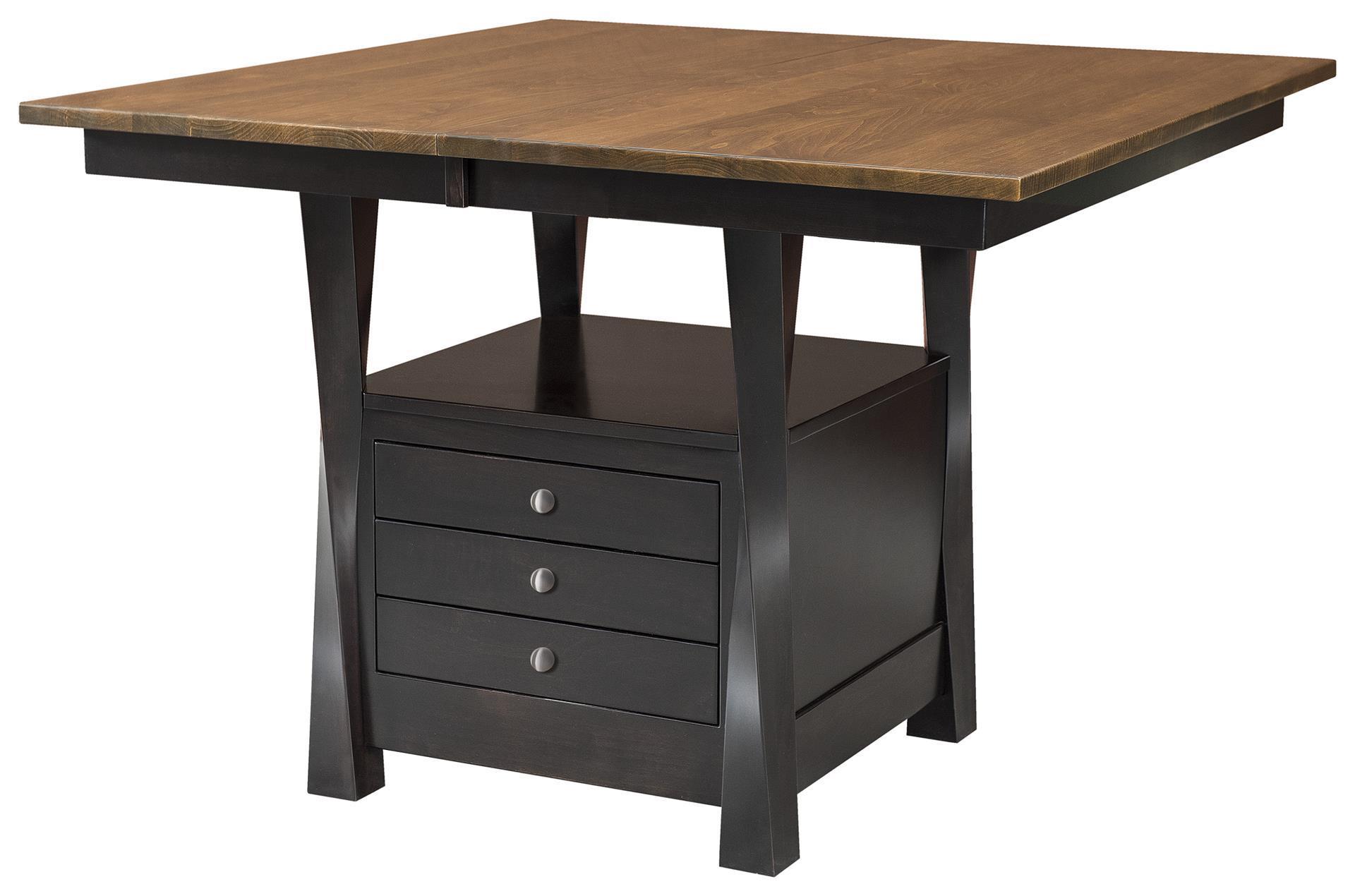 Solid Wood Cabinet Dining Table with Storage From DutchCrafters Amish