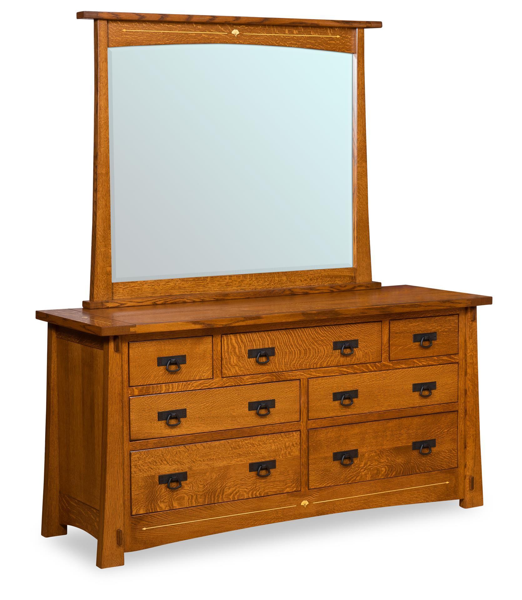 Malpais Amish Dresser with Seven Drawers and Optional Mirror from