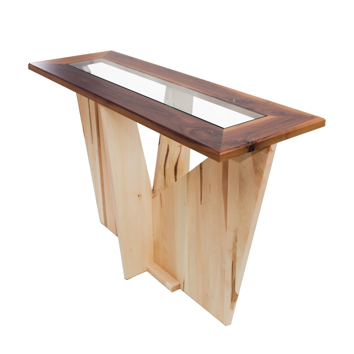 Dighton Solitaire Glass Top Sofa Table from DutchCrafters Amish
