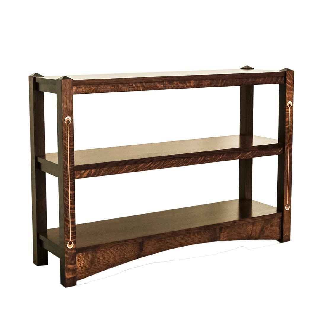 Modern Mission Open Bookcase from DutchCrafters Amish Furniture