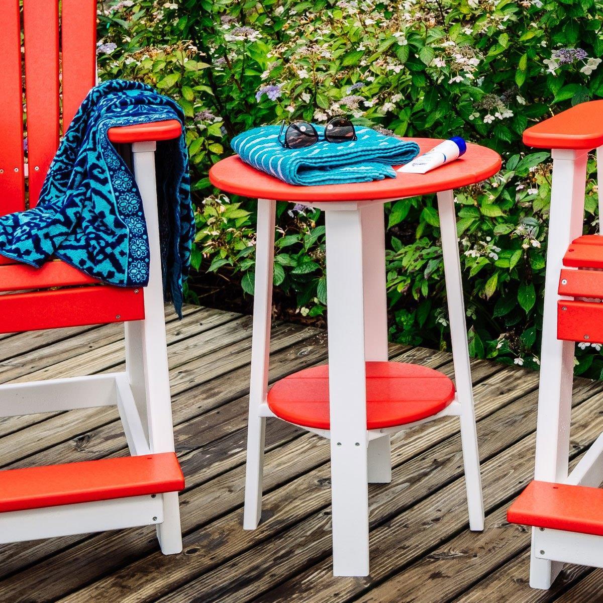 LuxCraft Tall 21" Round Patio Side End Table |