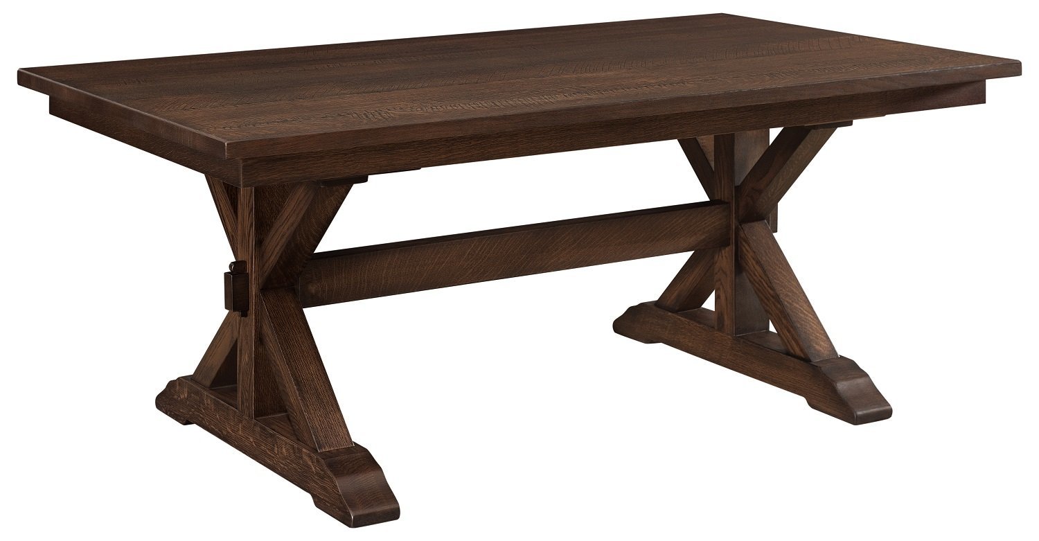 Rustic Trestle Dining Table From DutchCrafters Amish Furniture