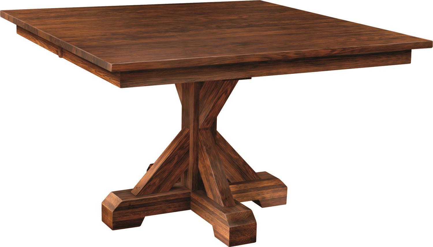 Country Auburn Single Pedestal Dining Room Table |
