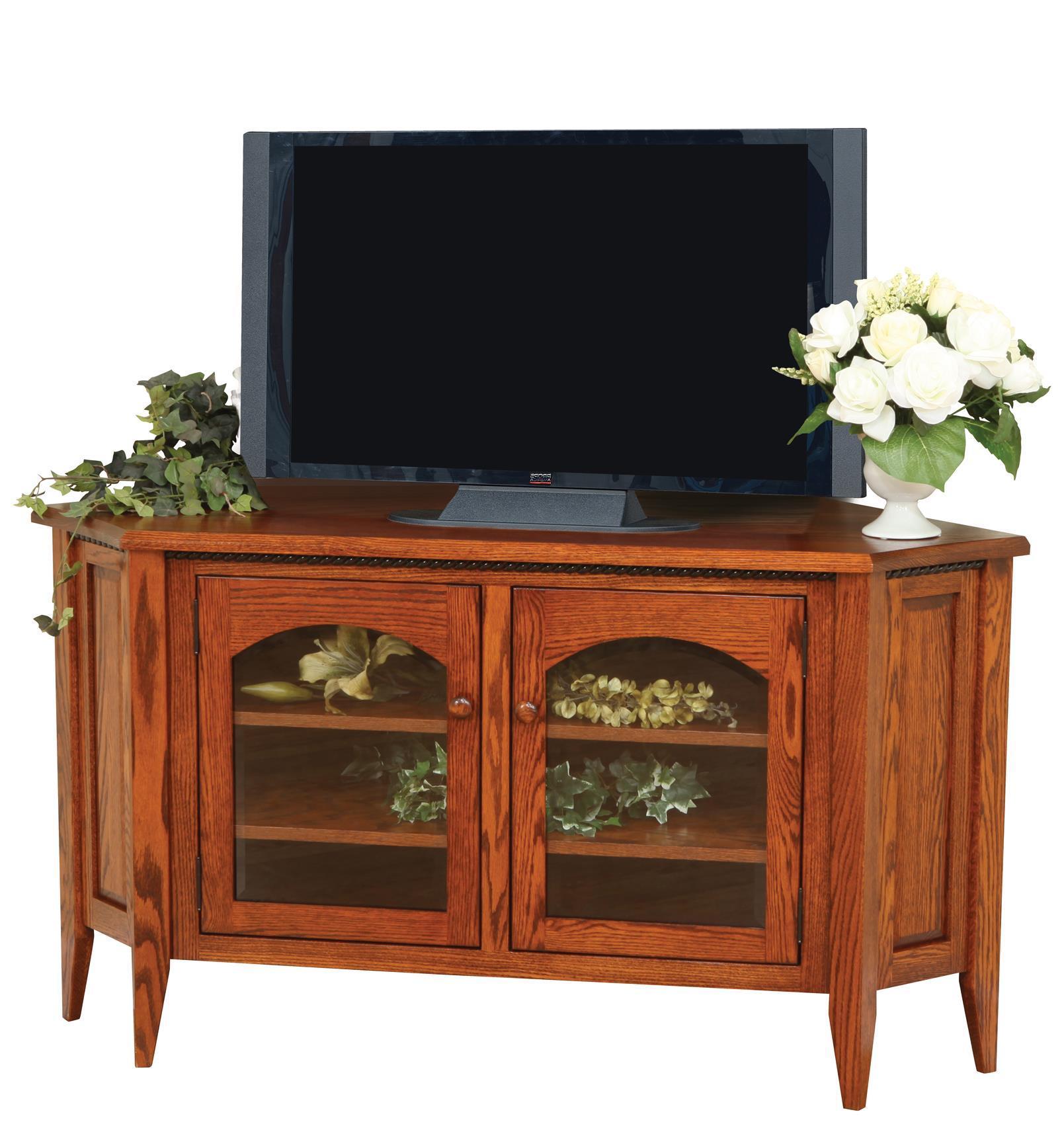 Cherry Shaker Corner TV Stand by DutchCrafters Amish Furniture