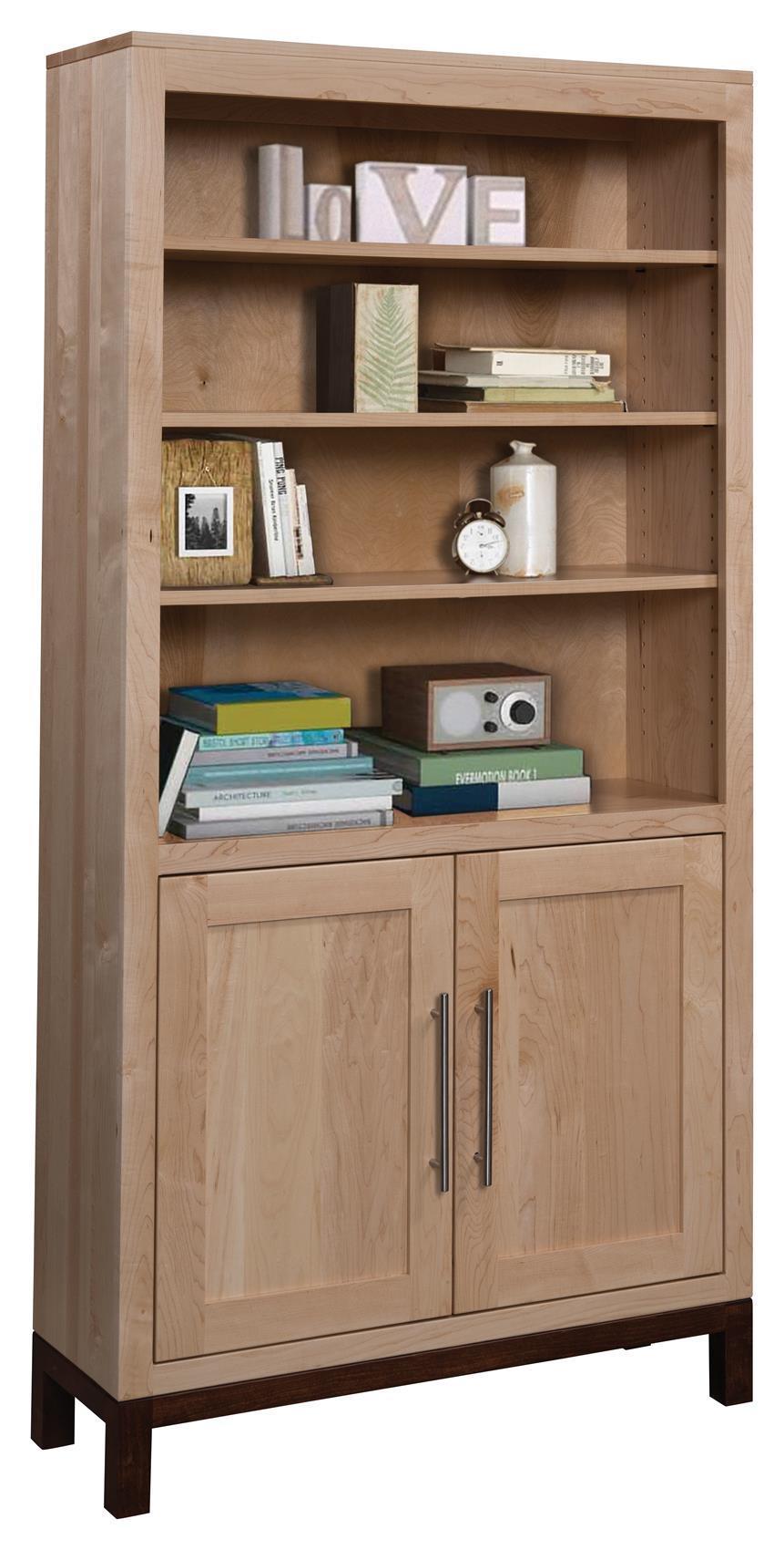 Modern Bookcase with Optional Doors by DutchCrafters Amish Furniture