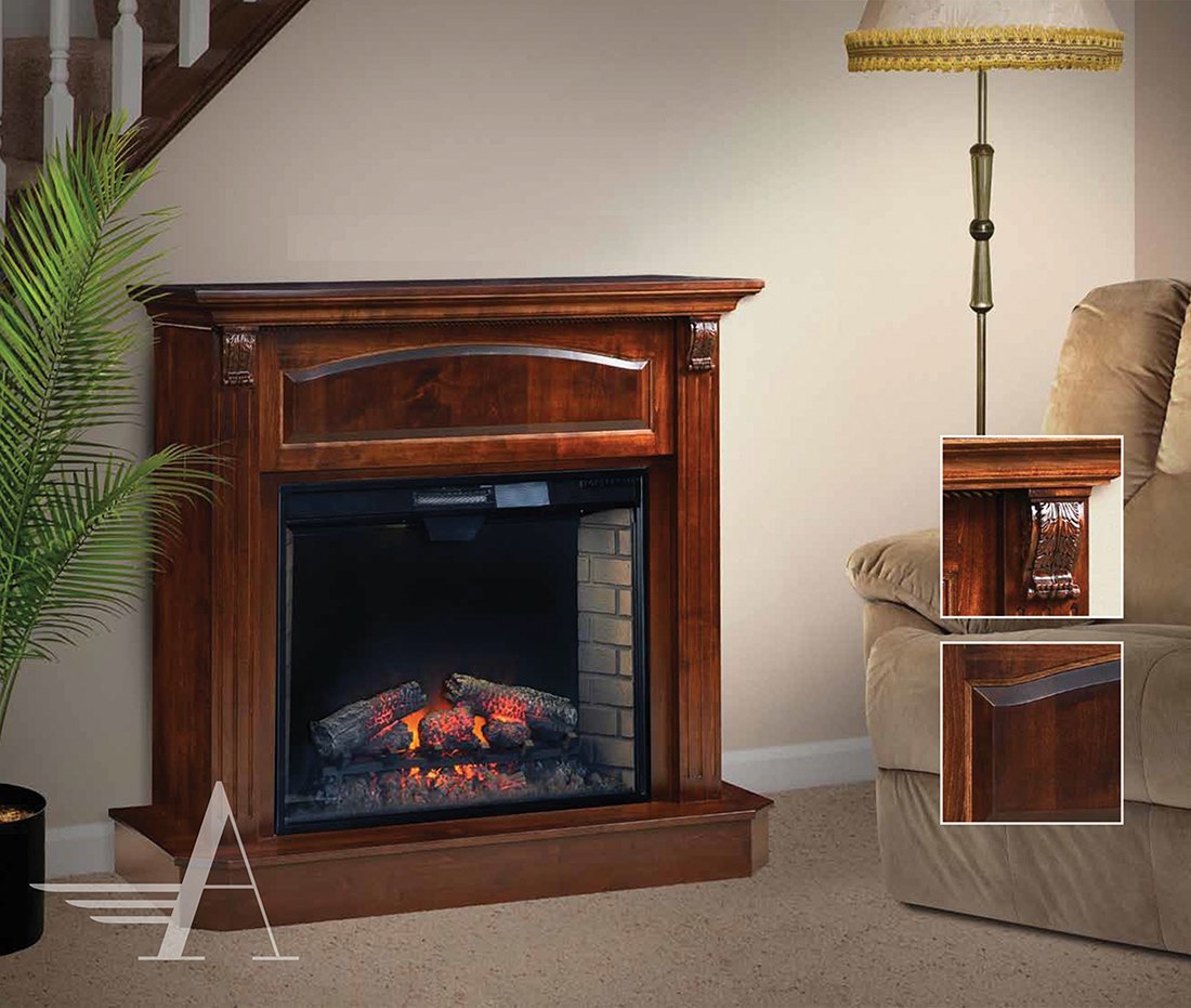 Bremerton Medium Fireplace from DutchCrafters Amish Furniture