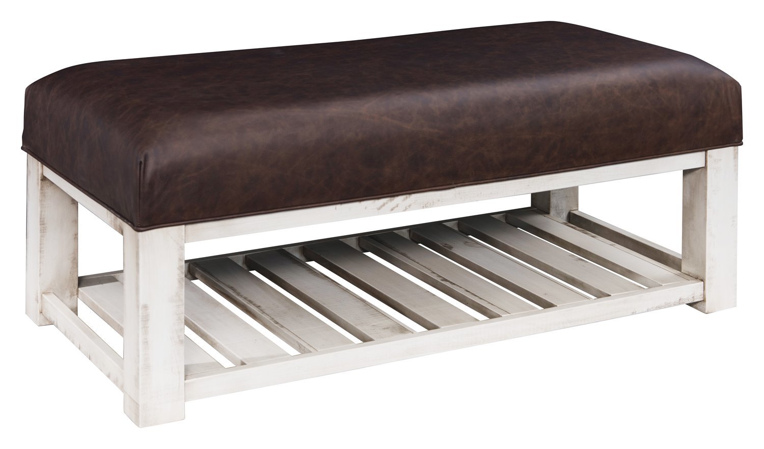 Madison Rustic Ottoman from DutchCrafters Amish Furniture Store