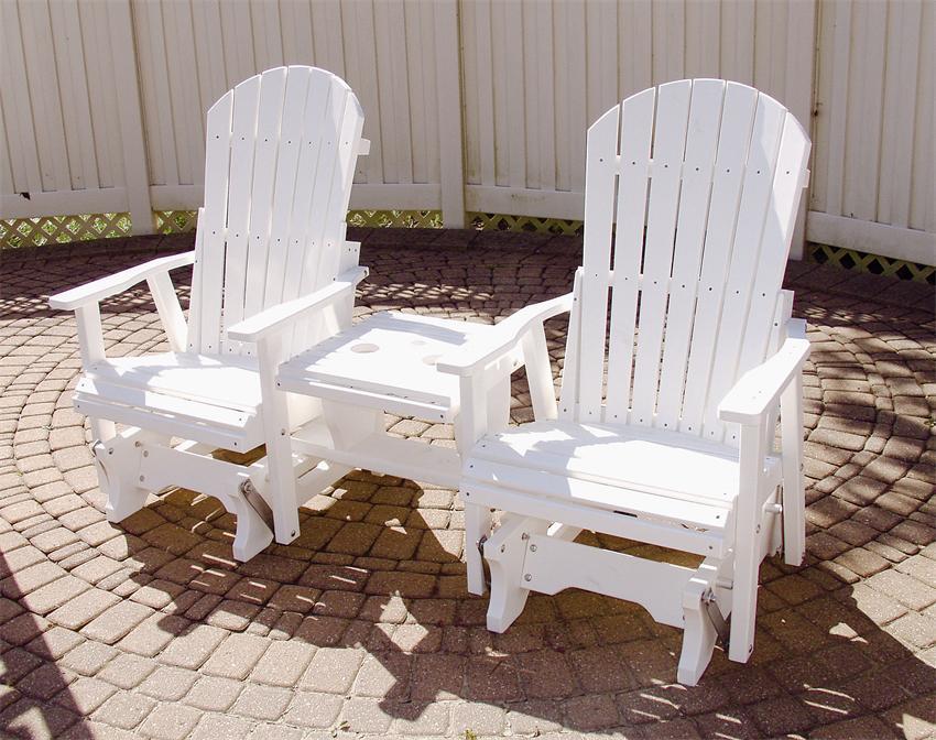 Berlin Gardens Poly Glider and Settee Table Set from