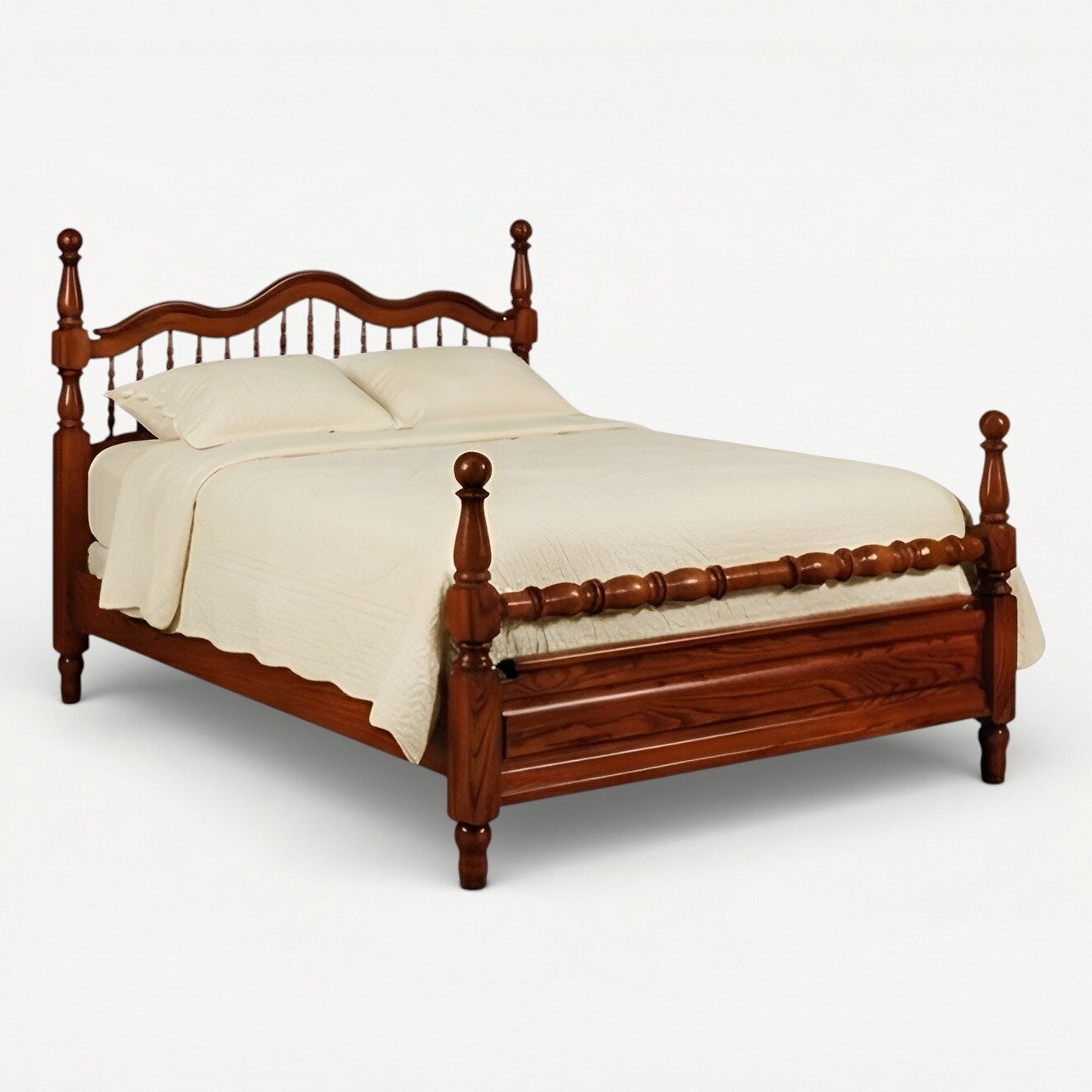 Classic Four Poster Bed, Solid Wood Spindle Posts | DutchCrafters