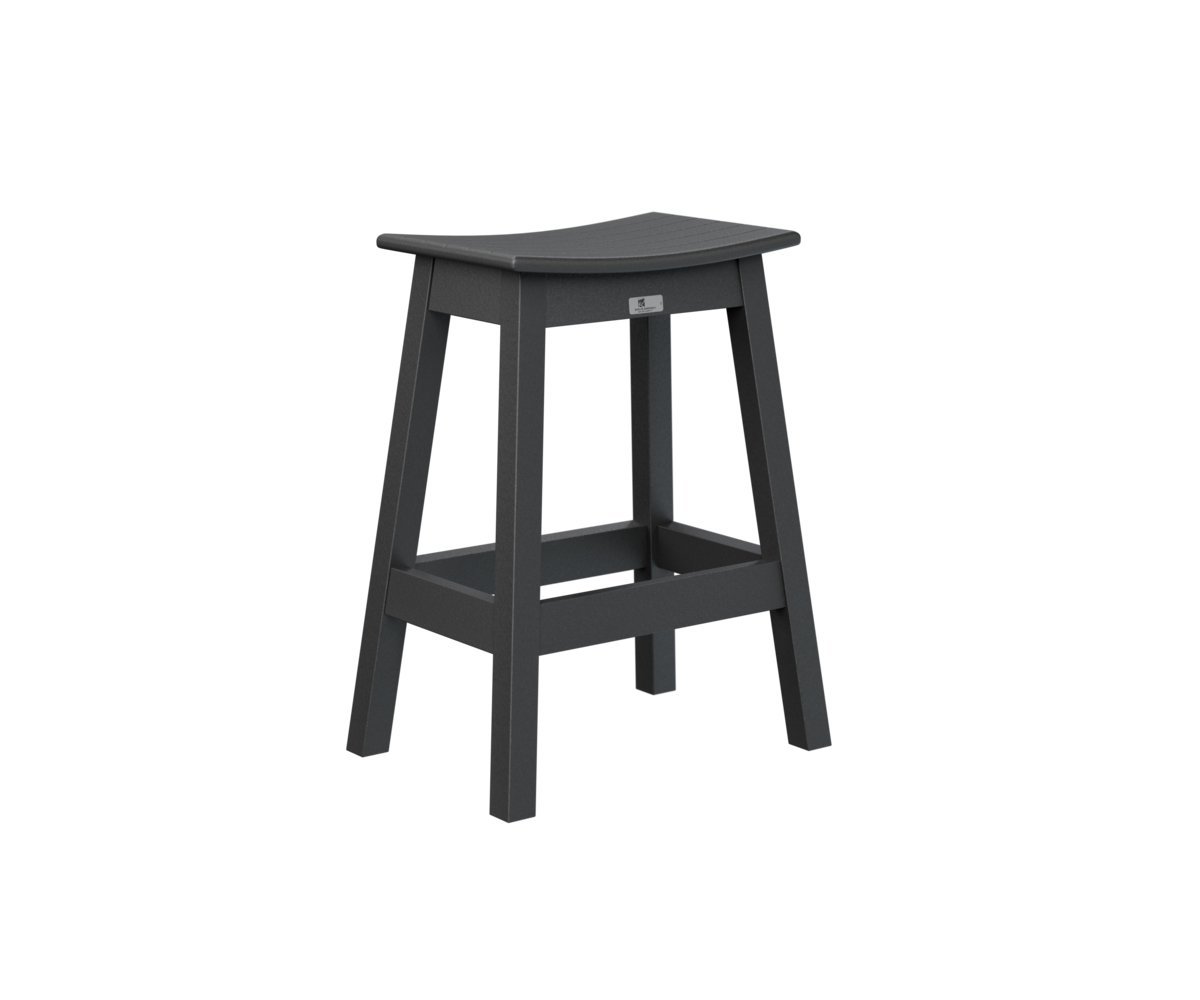 Berlin Gardens Outdoor Poly Saddle Counter Stool from