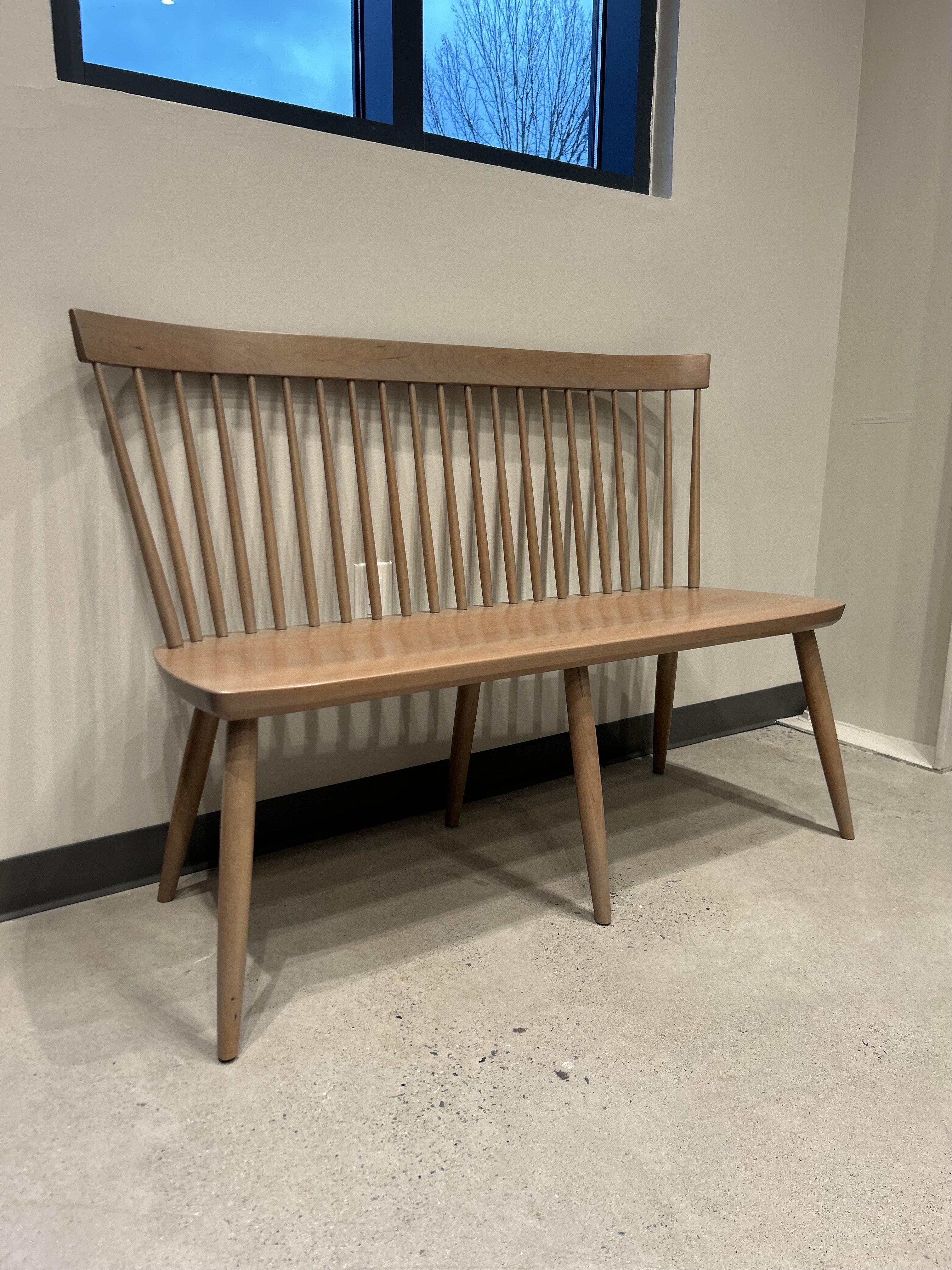 Wood Bench Modern Farmhouse Bench With Back HK Living USA HAV0022