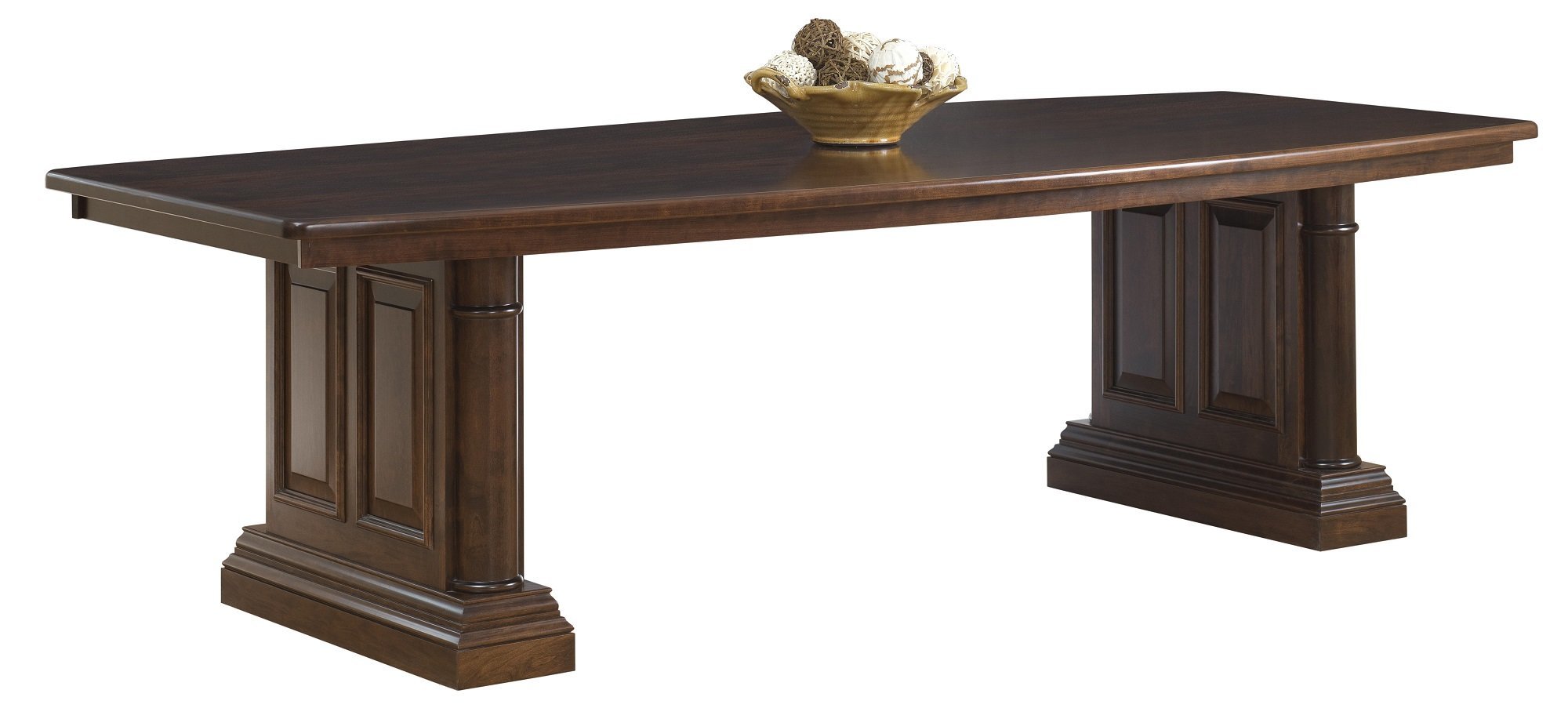 Conference Table with Clean Lines & Sturdy Thick Wood Base |