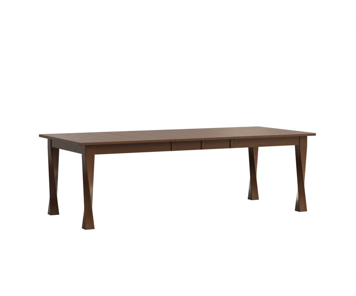 Quick Ship Amish Modern Dining Table | Twisted Legs | Solid Wood