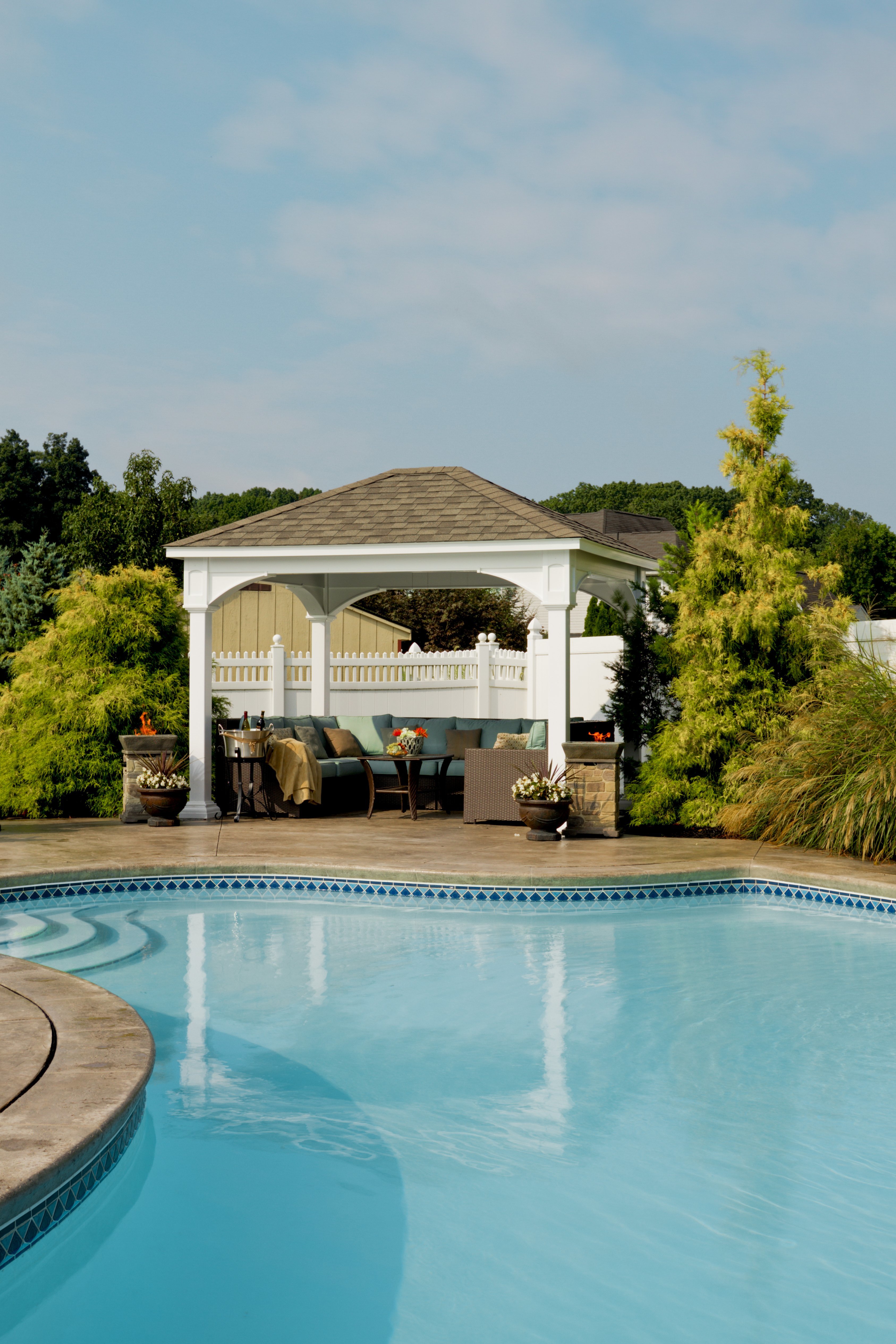 country lane gazebos on Traditional 10 X10 Vinyl Pavilion Kit From Dutchcrafters Amish