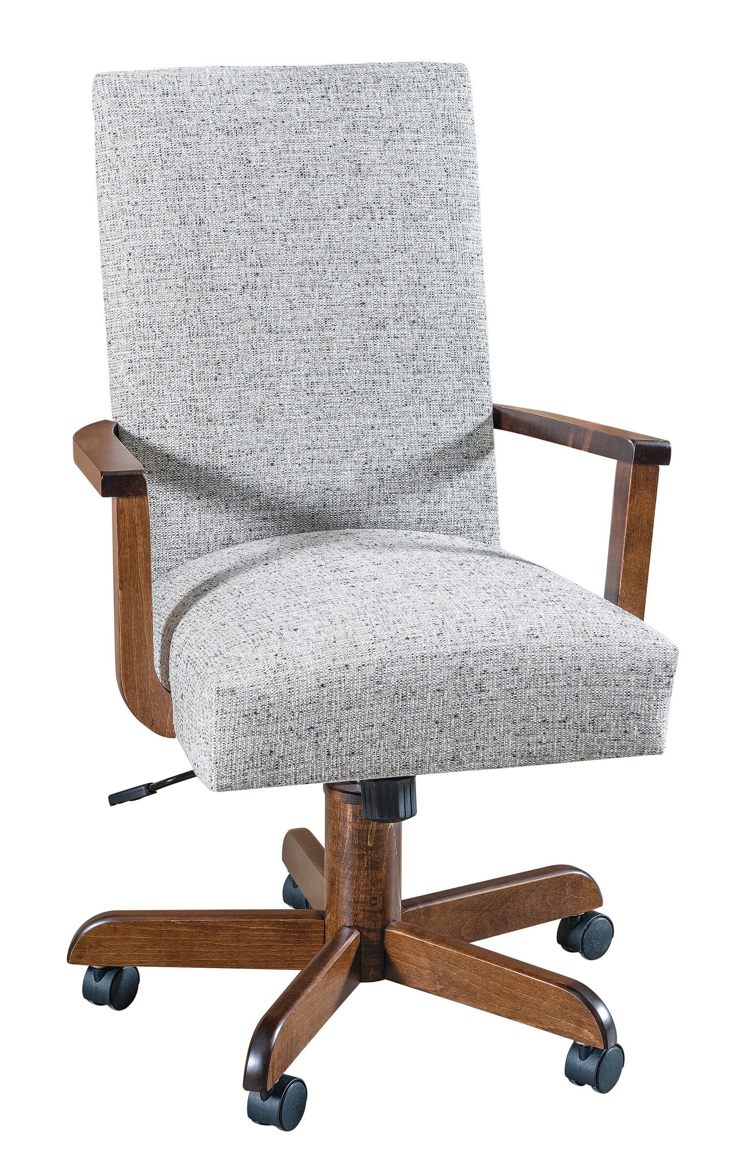 Amish Upholstered Desk Chair with Wheels -