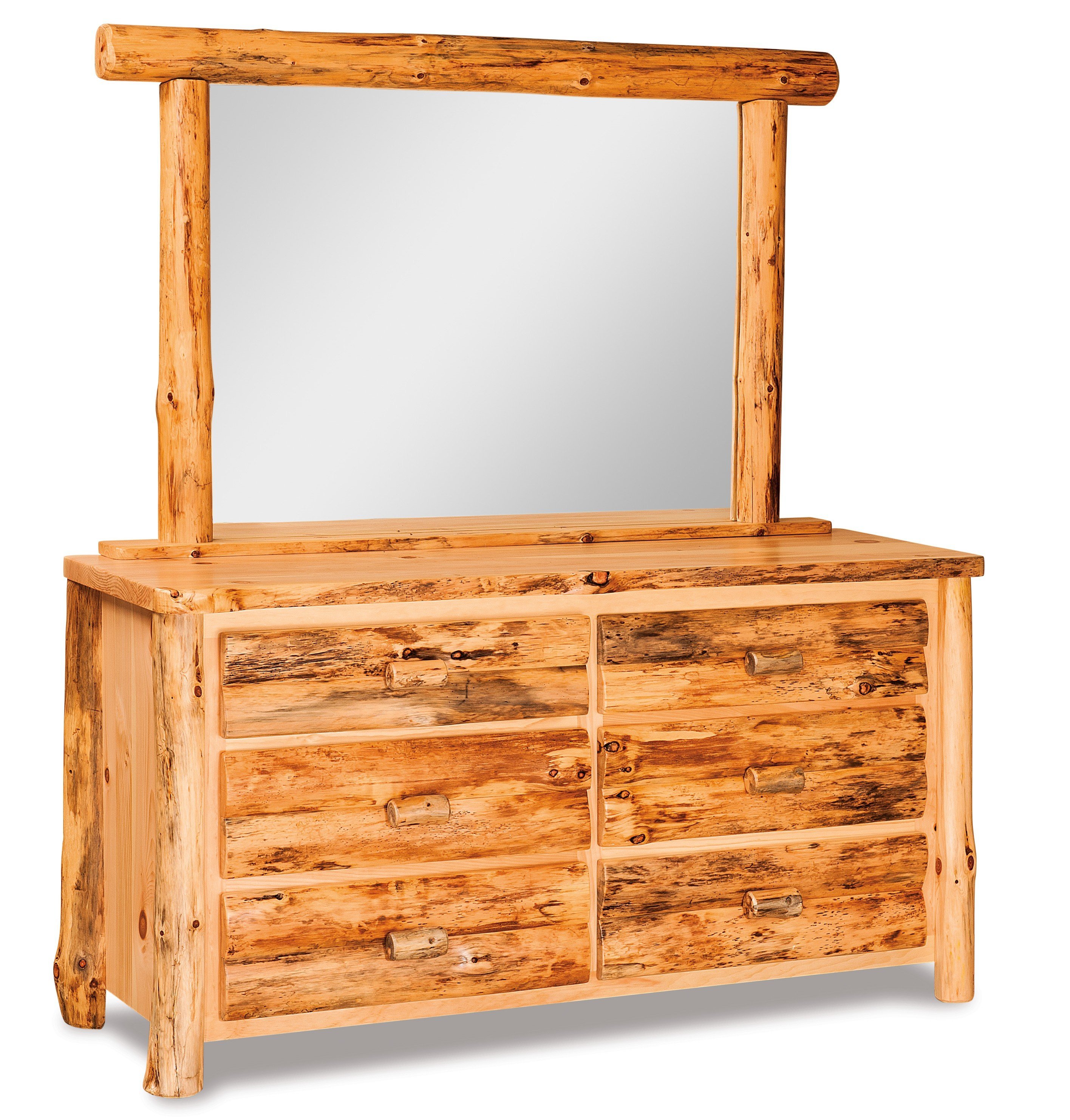 Quick-Ship Rustic Log Dresser | Amish Made Log Bedroom Furniture
