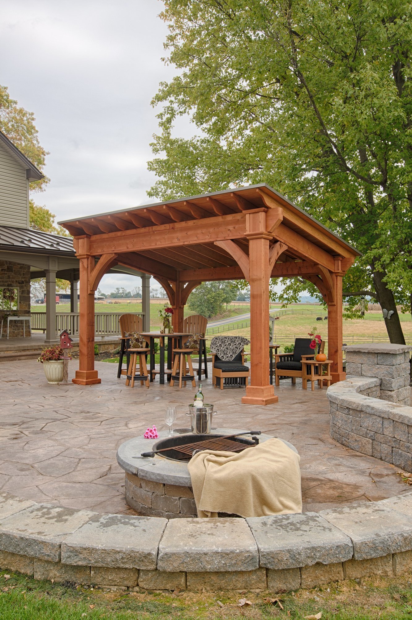 country lane gazebos on Santa Fe Cedar Pavilion From Dutchcrafters Amish Furniture