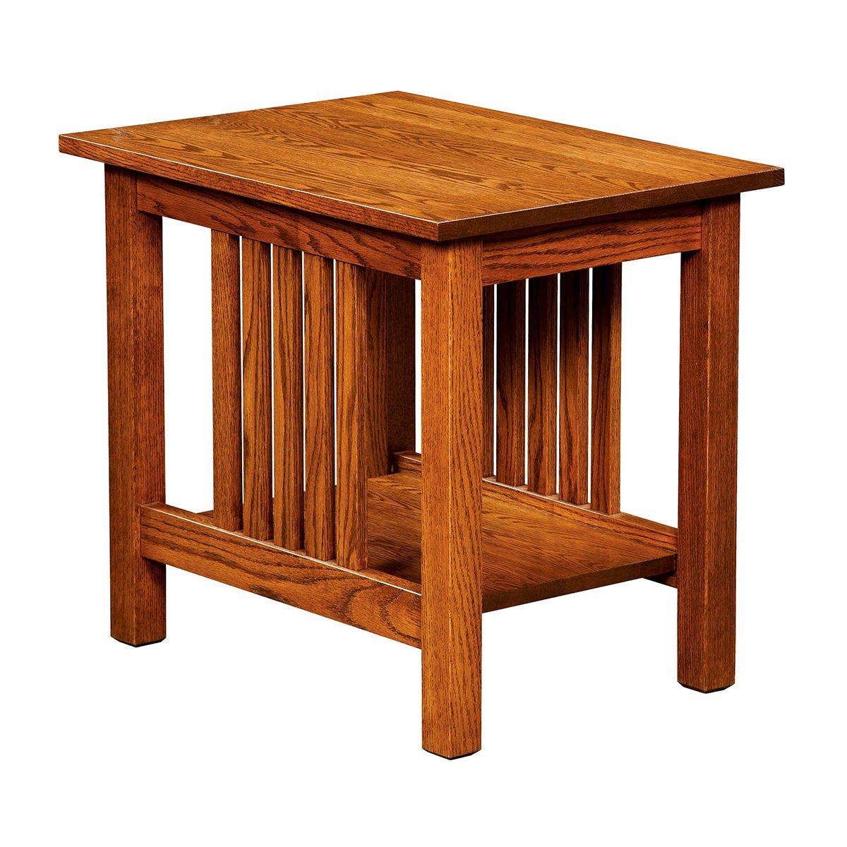 Red Oak Wood Mission End Table - Quick Ship from DutchCrafters Amish