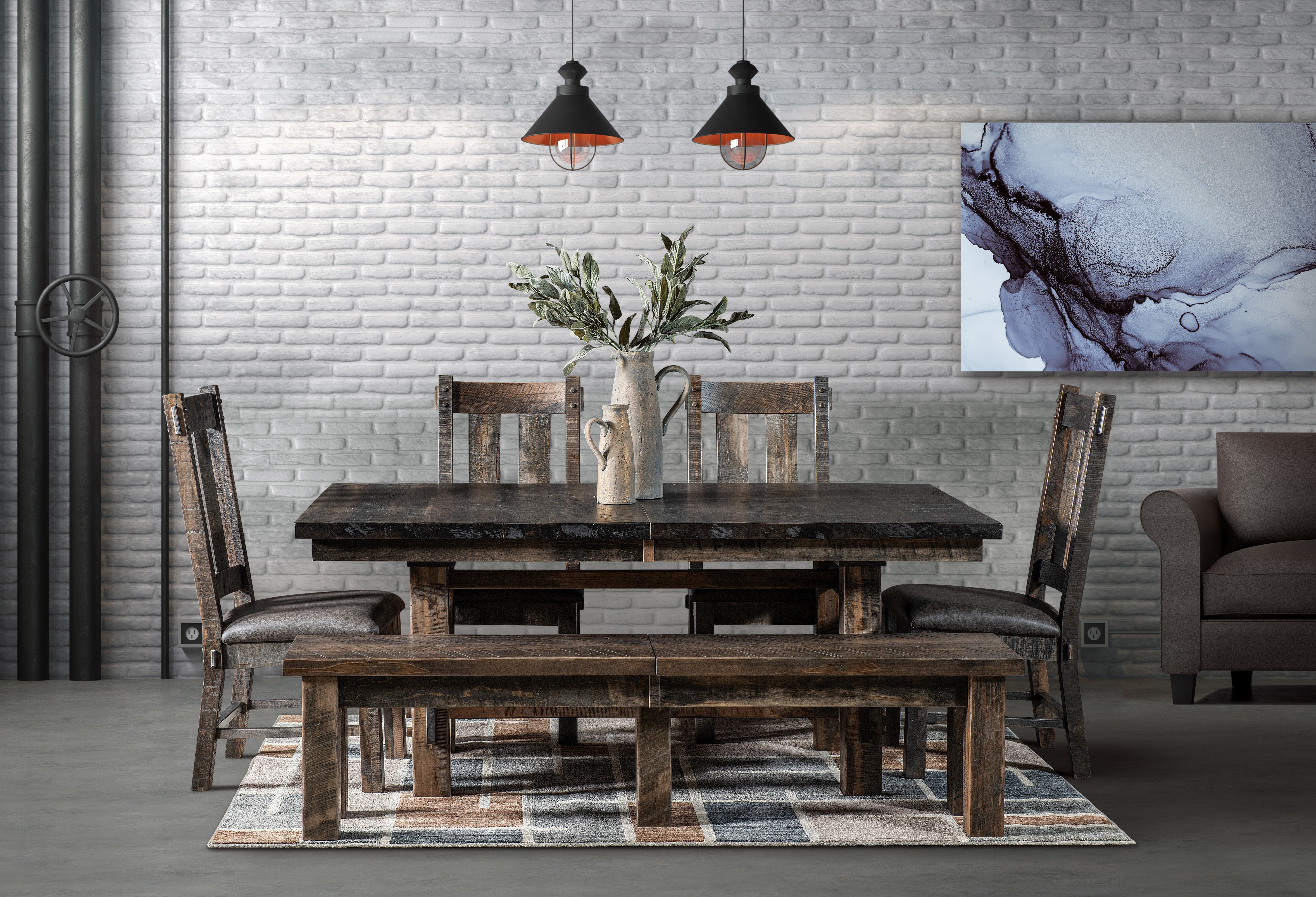 Rustic Wood Trestle Table | DutchCrafters Amish Dining Furniture