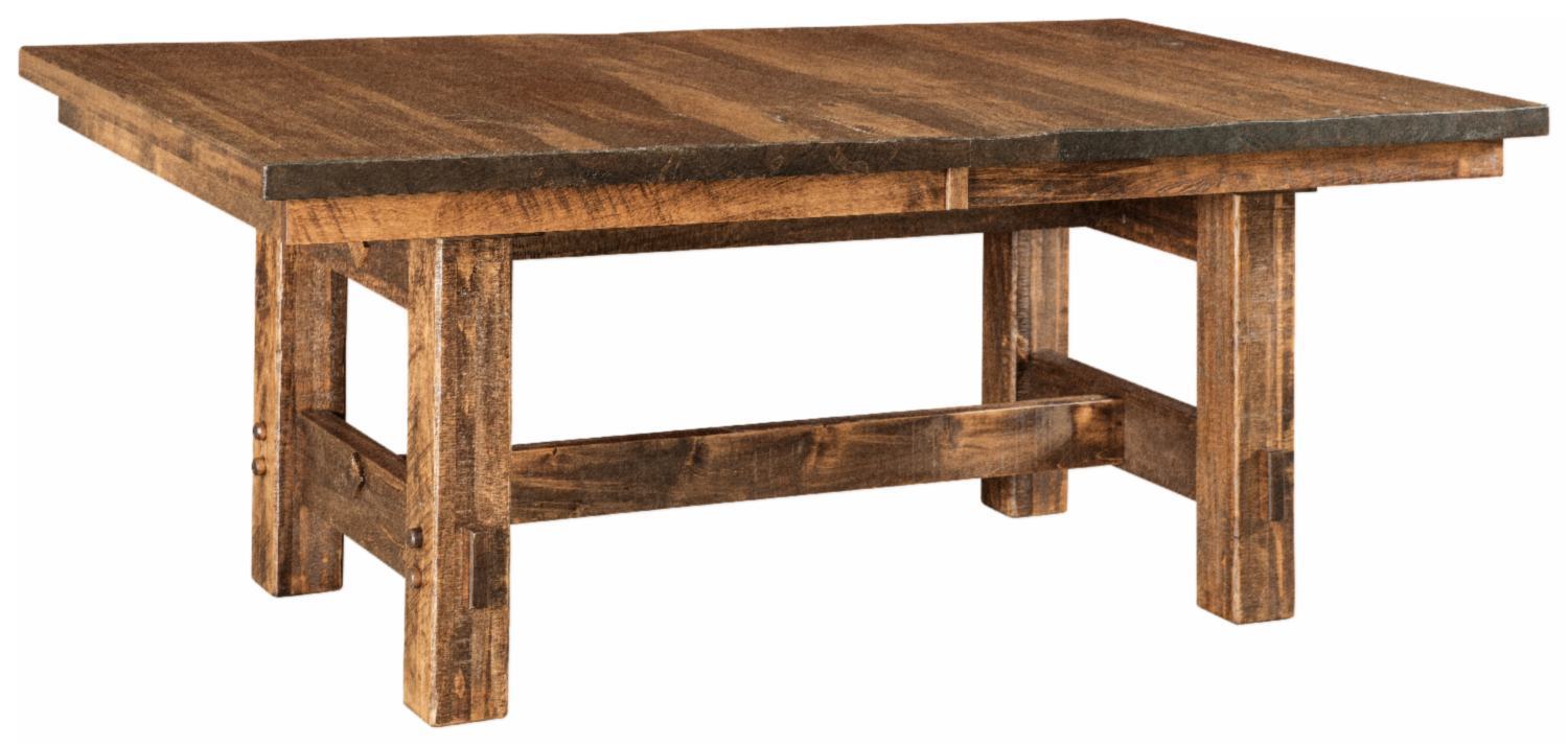 Dutton Rough Sawn Trestle Table - Quick Ship from DutchCrafters Amish