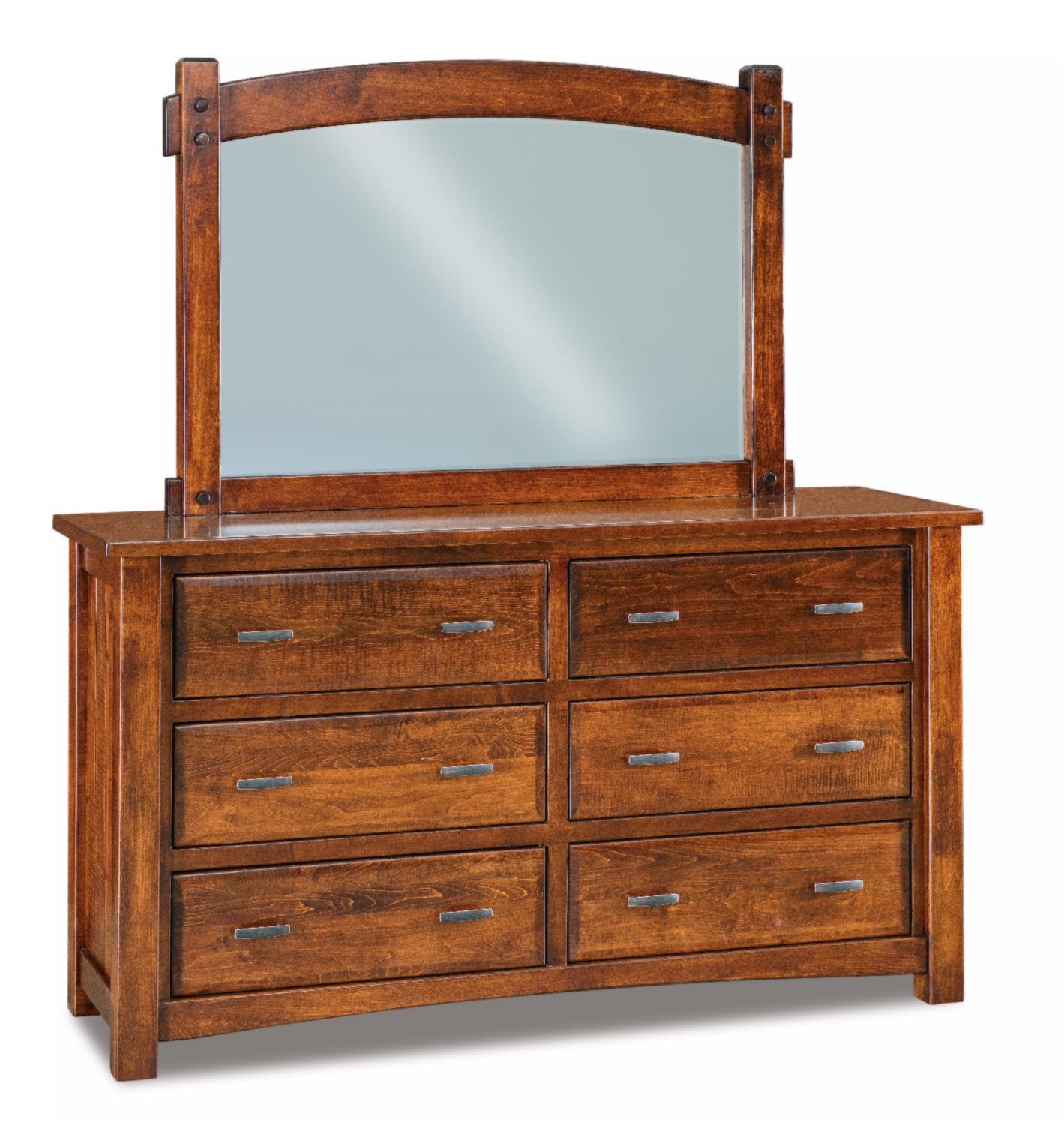 Rodney 6-Drawer Dresser with Optional Beveled Mirror from