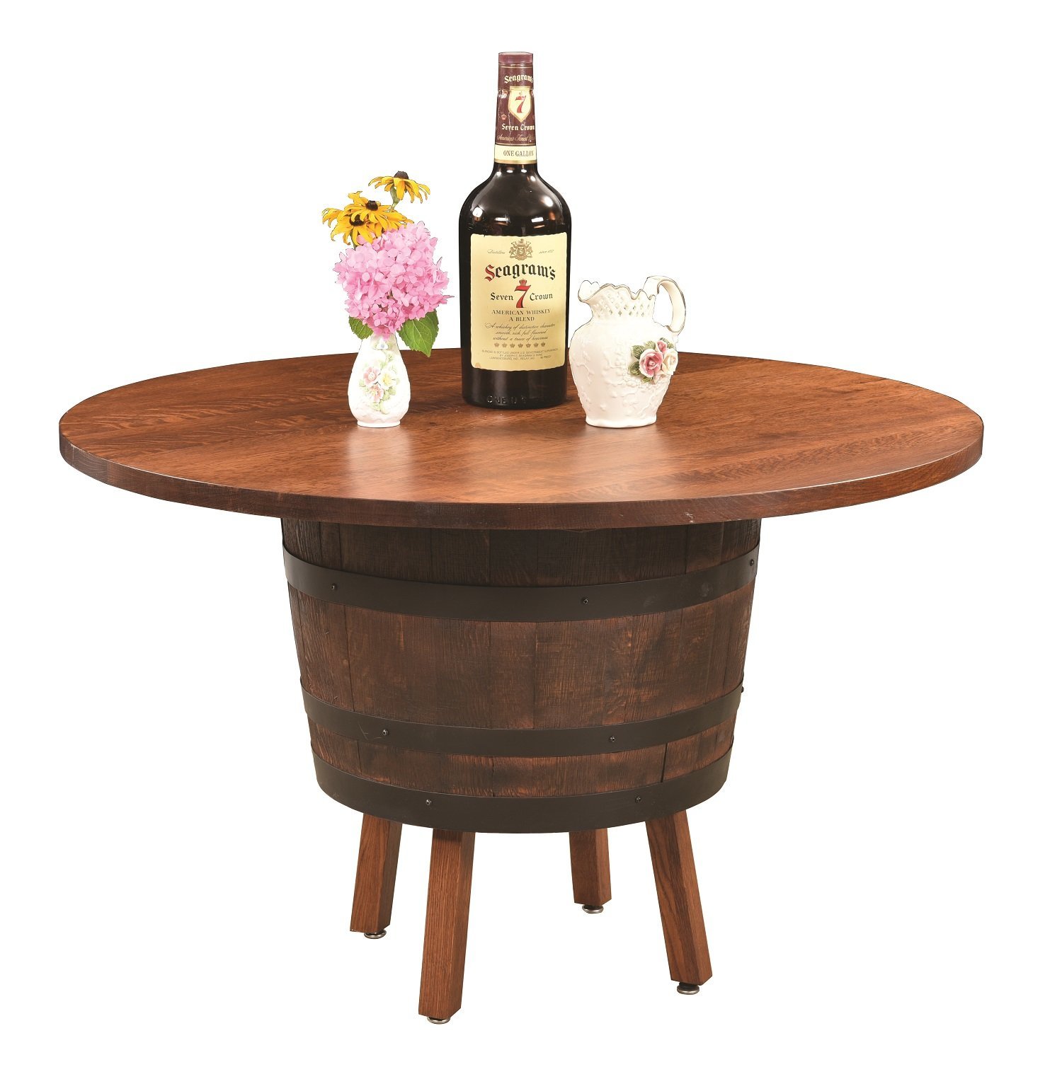Barrel Table with Legs | DutchCrafters Amish Furniture Store