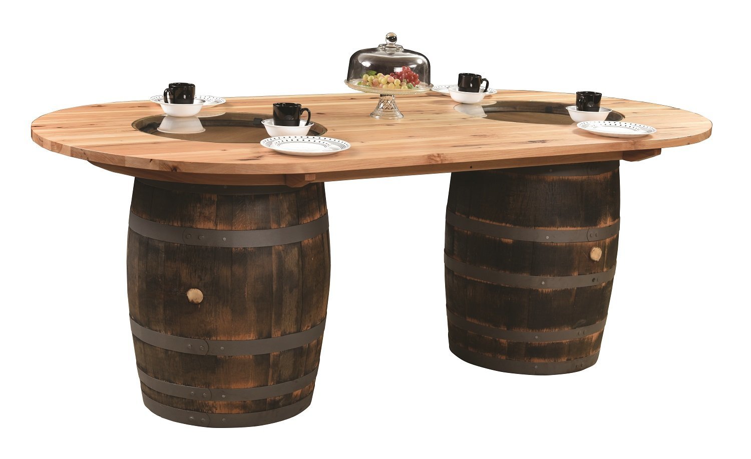 Amish Double Barrel Table | DutchCrafters Amish Furniture Store