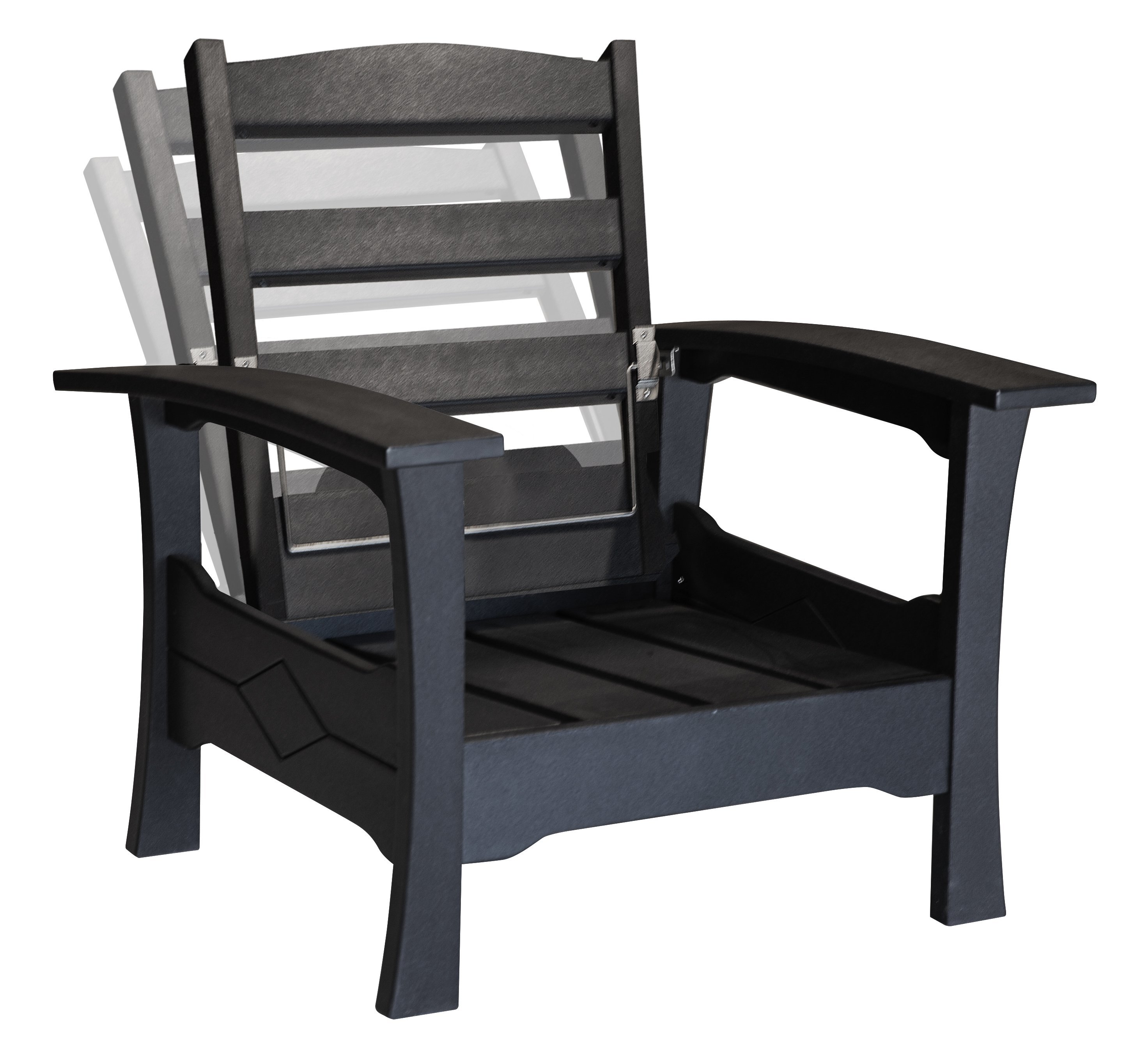 Kings Garden Amish Patio Recycled Poly Mission Reclining Chair from