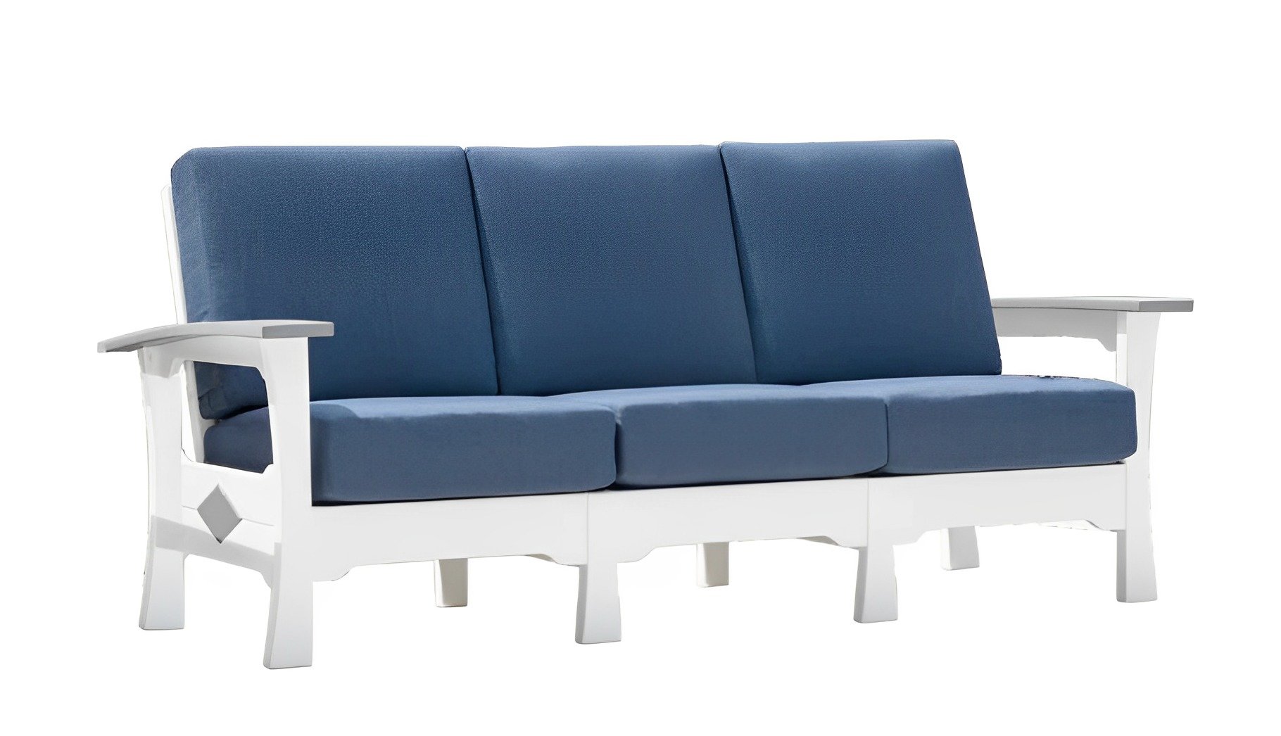 Poly Mission Cushioned 3-Seater Patio Sofa |