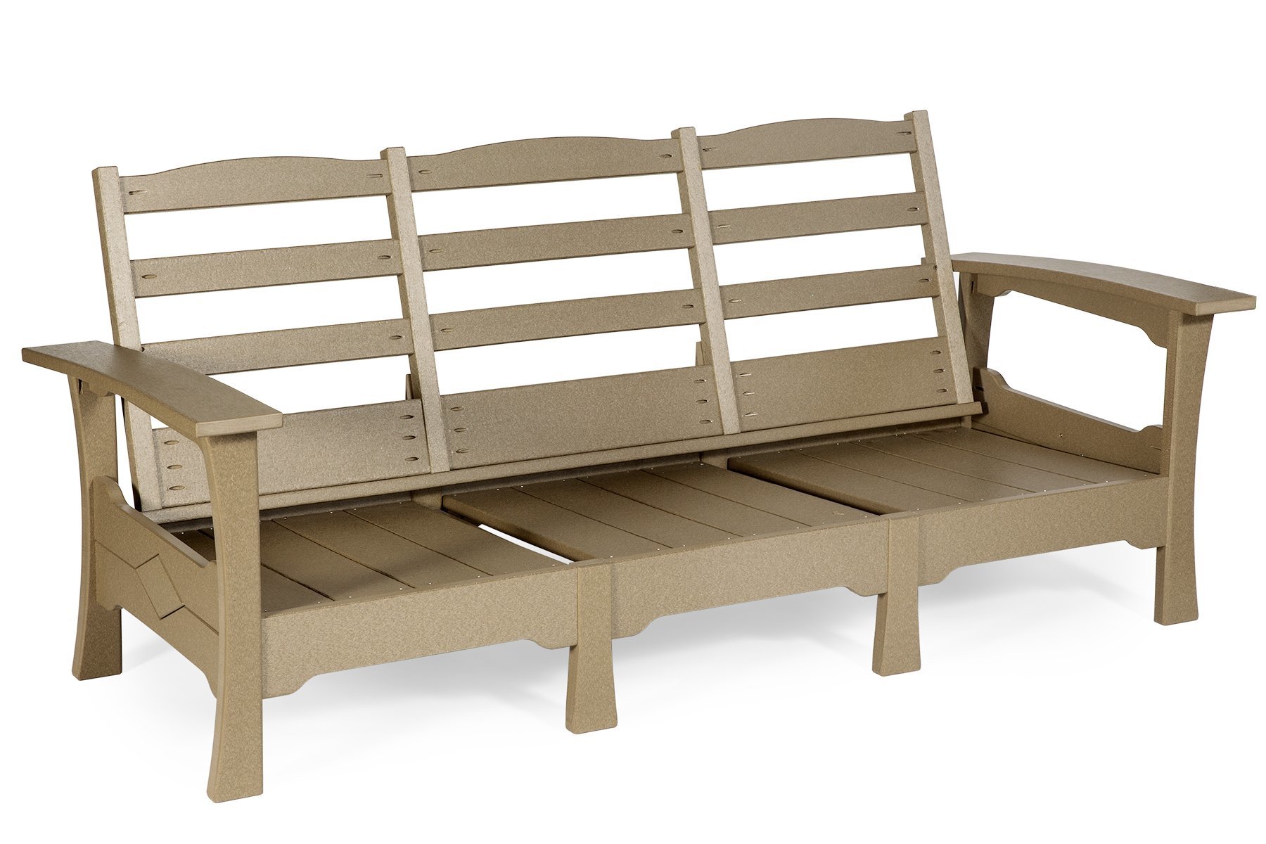 Kings Garden Amish Patio Recycled Poly Mission Sofa from