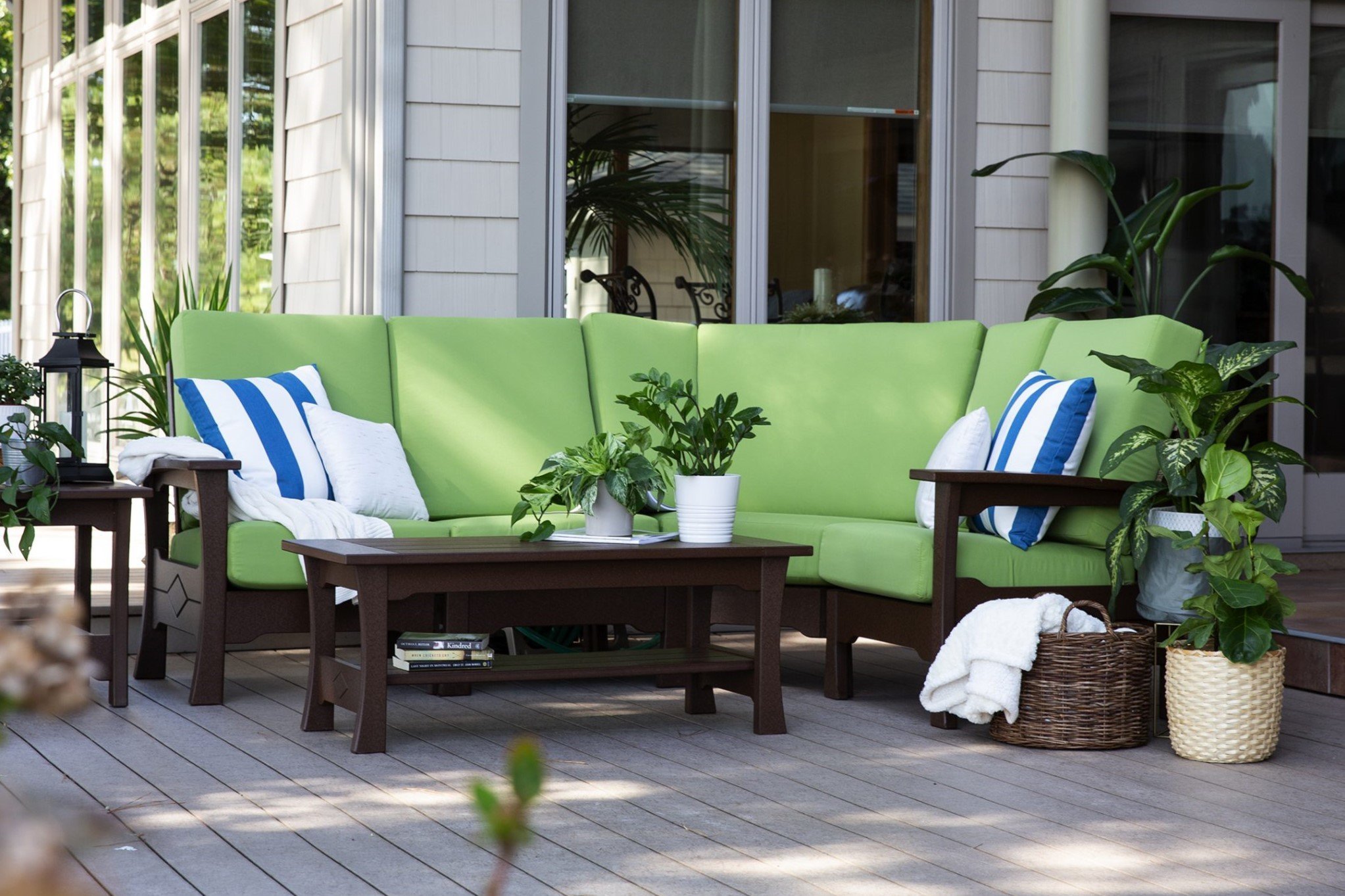 Poly Mission Cushioned Modular Patio Corner Sofa |