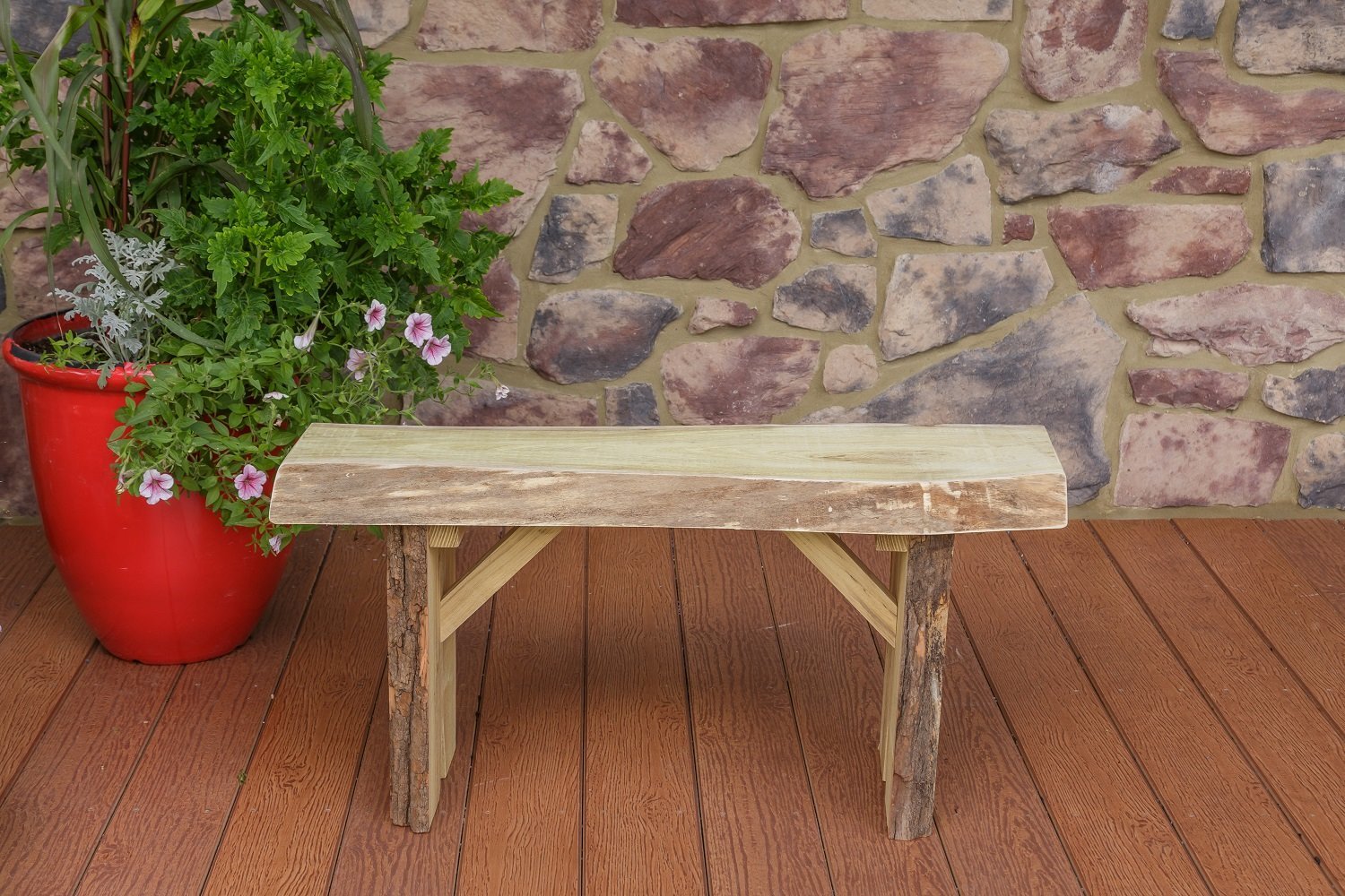 Live Edge Wildwood Bench from DutchCrafters Amish Furnitue