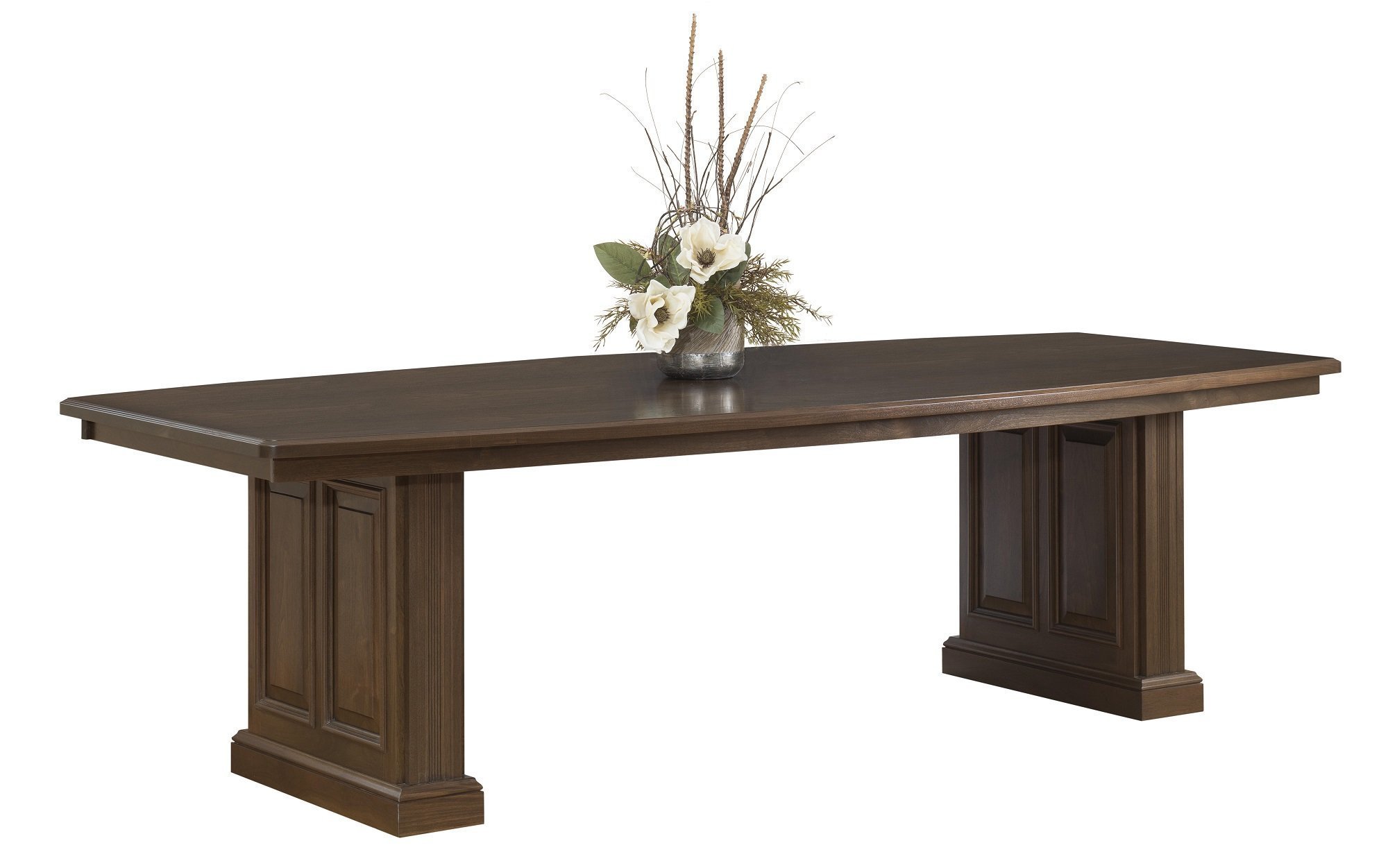 Long Hardwood Meeting Table with Panel Ends |